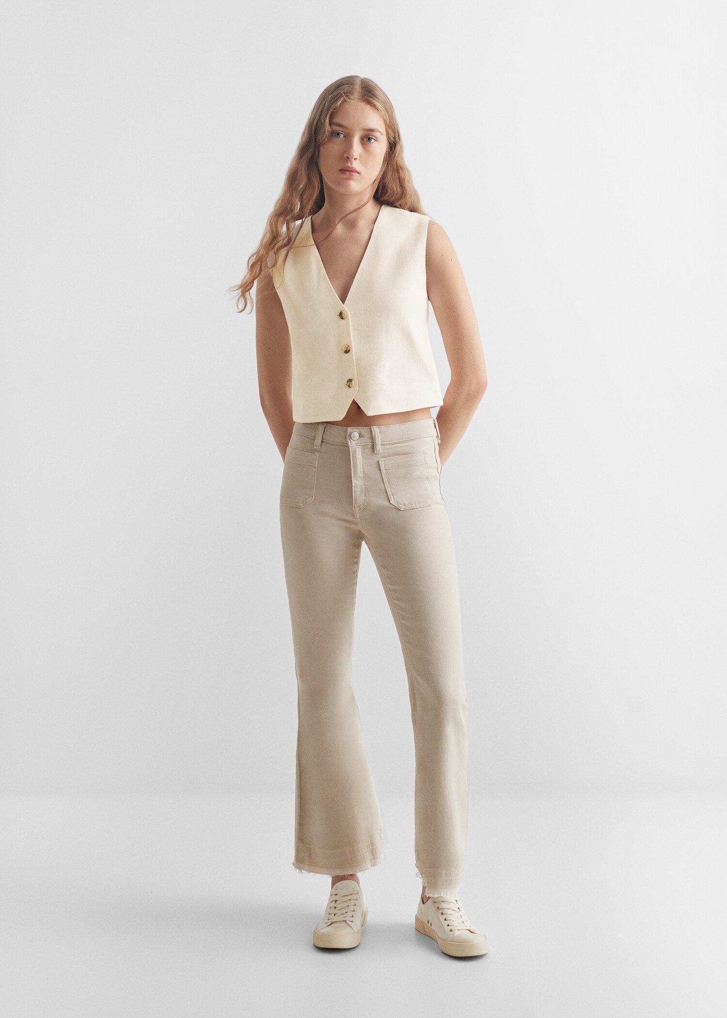 Linen-blend waistcoat - General plane