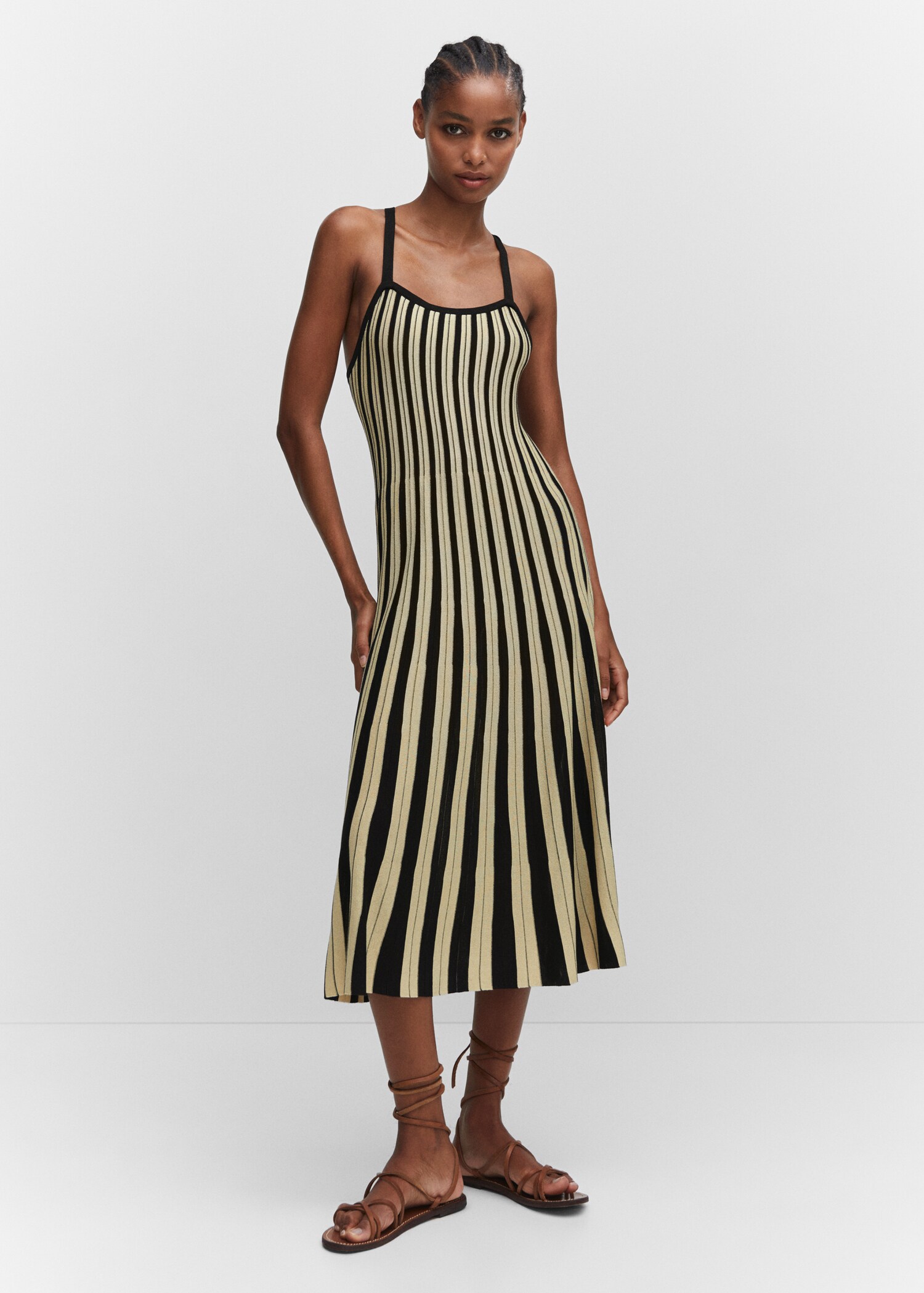 Striped jersey dress - General plane