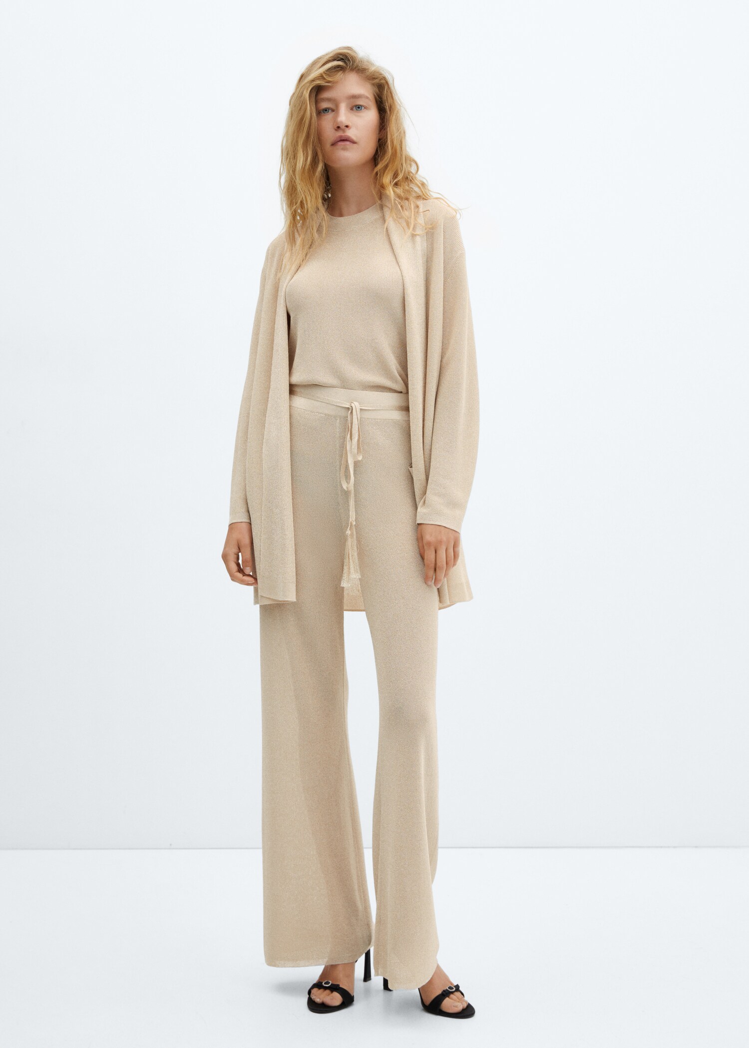 Lurex knitted cardigan - General plane