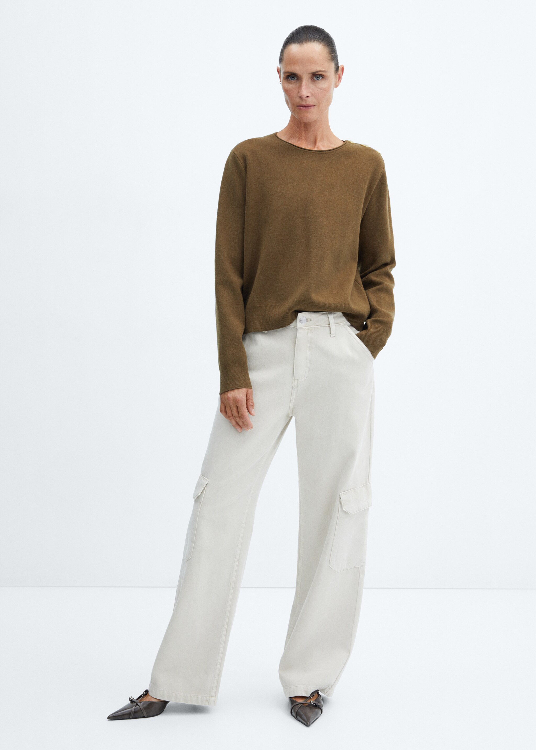 Sweater with shoulder buttons  - General plane