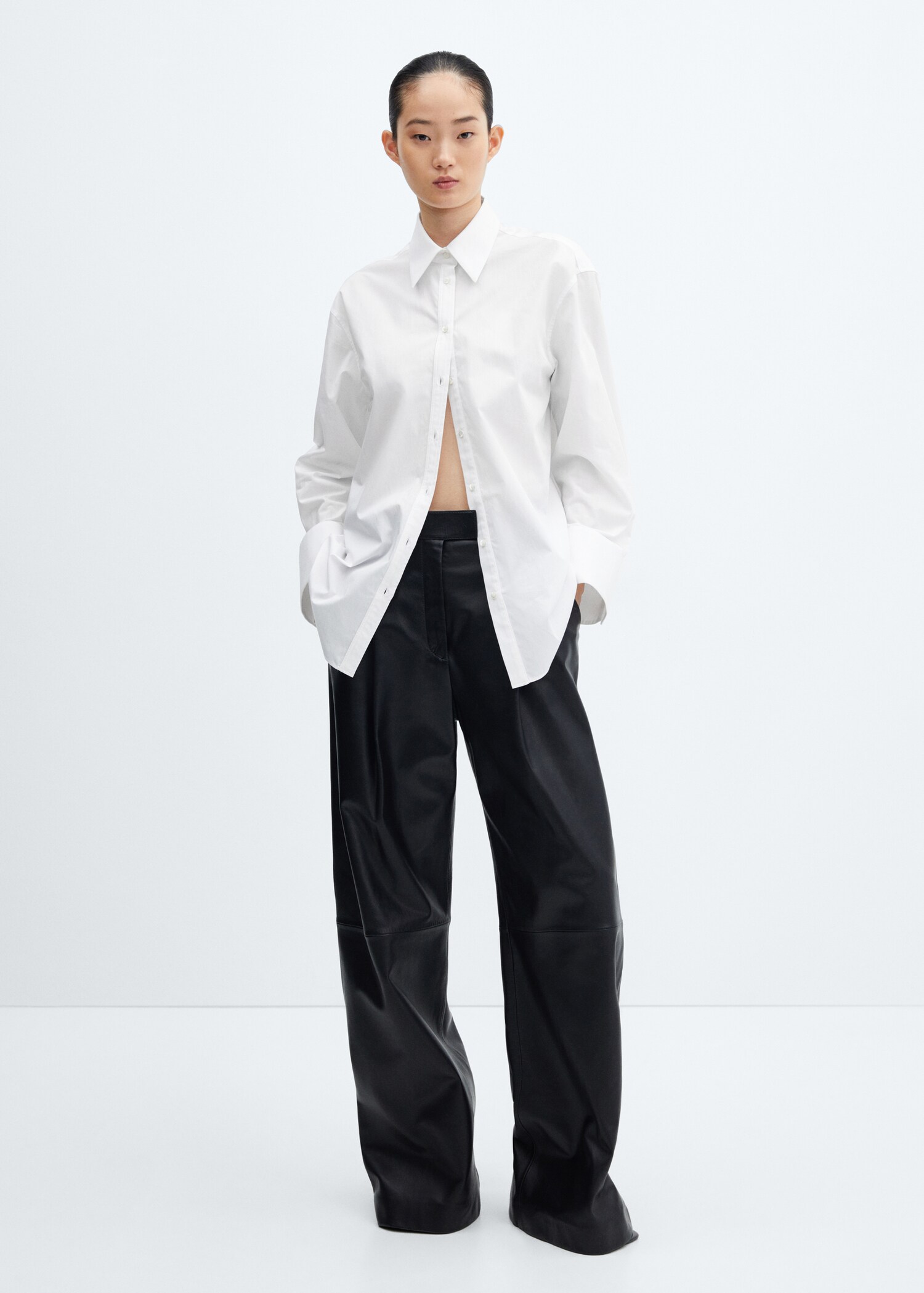 Oversized-Baumwollbluse - Allgemeine Ansicht