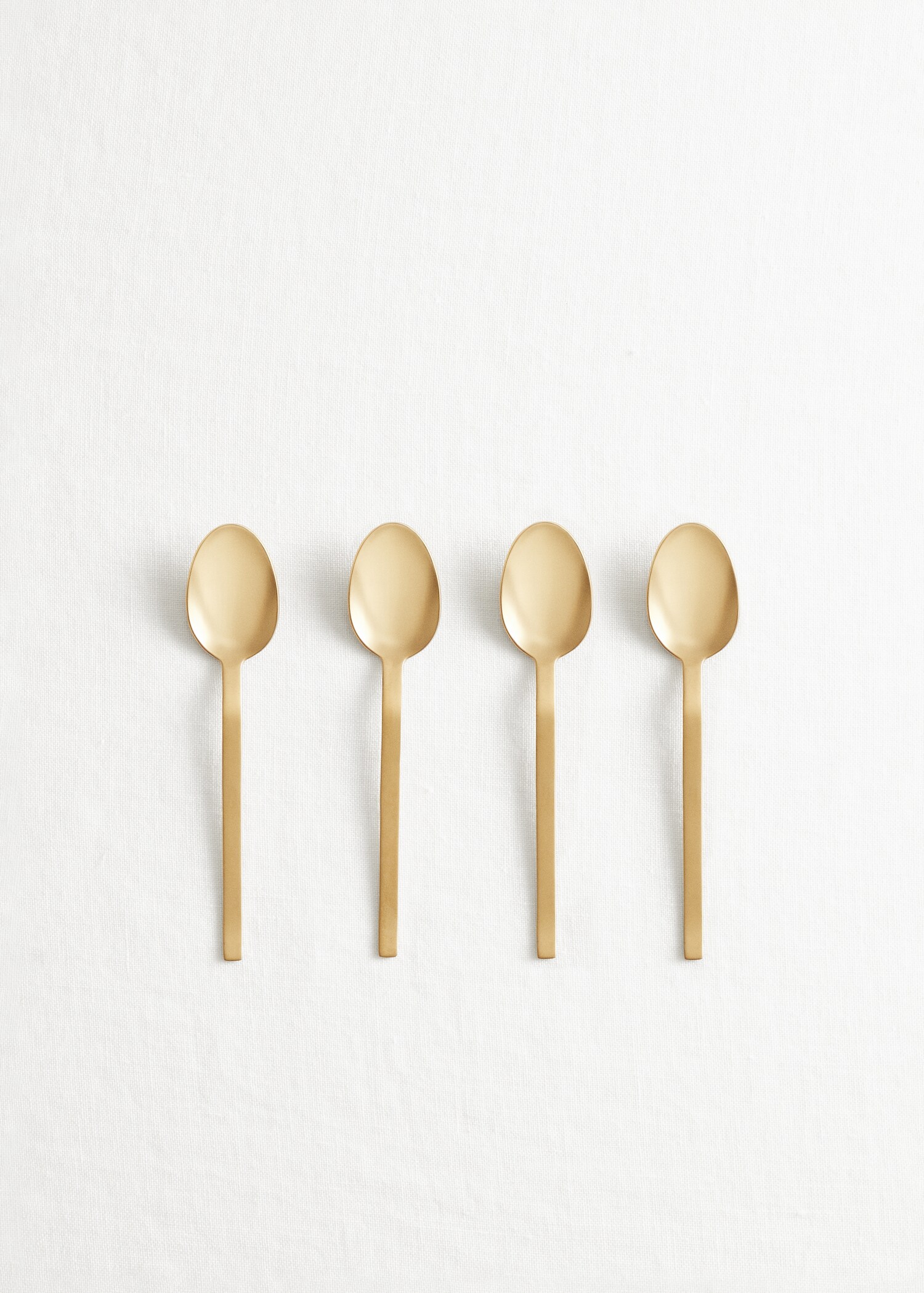 4-pack of 100% steel gold coffee spoons - General plane