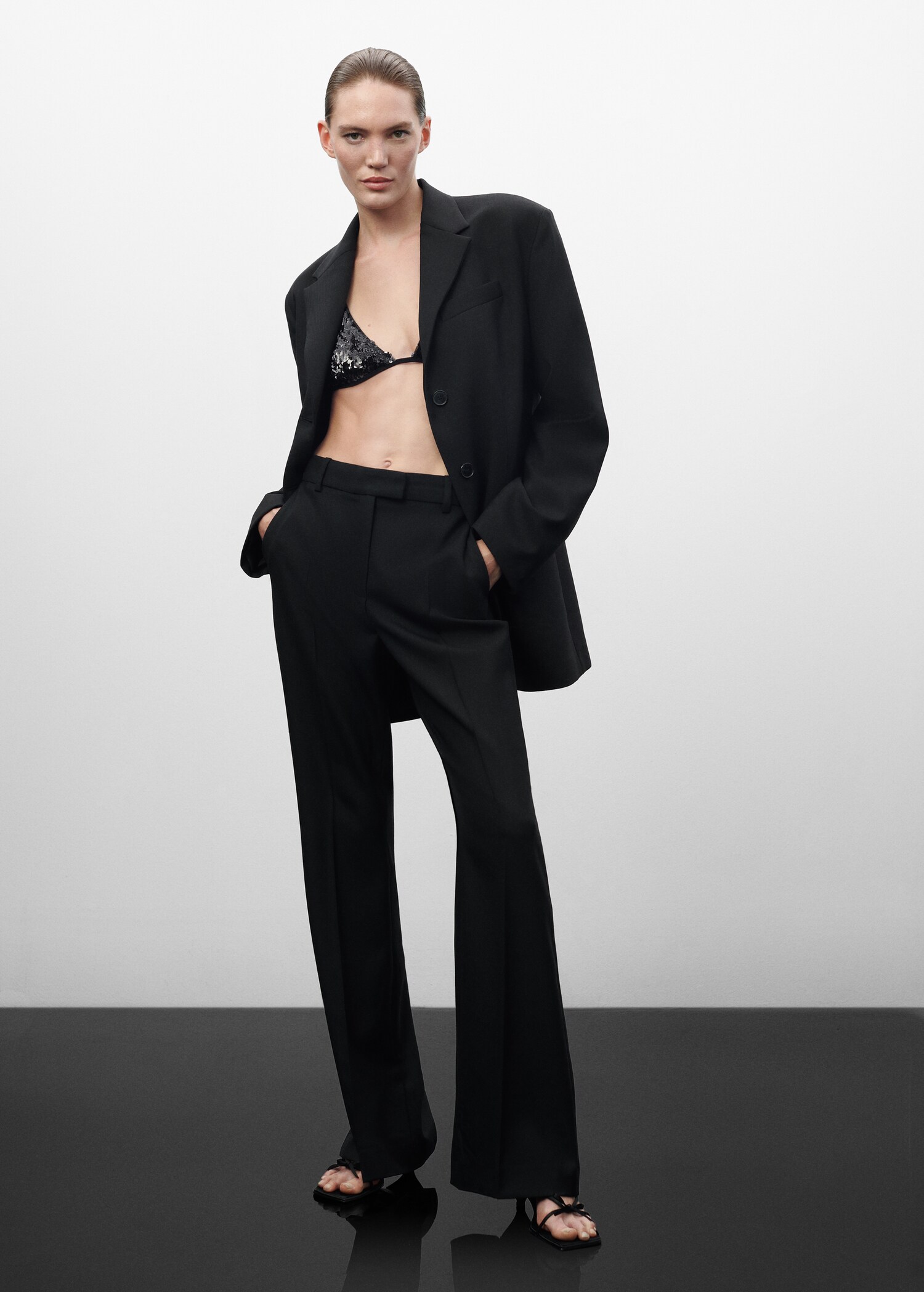 Blazer de fato de 100% lã virgem - Plano geral