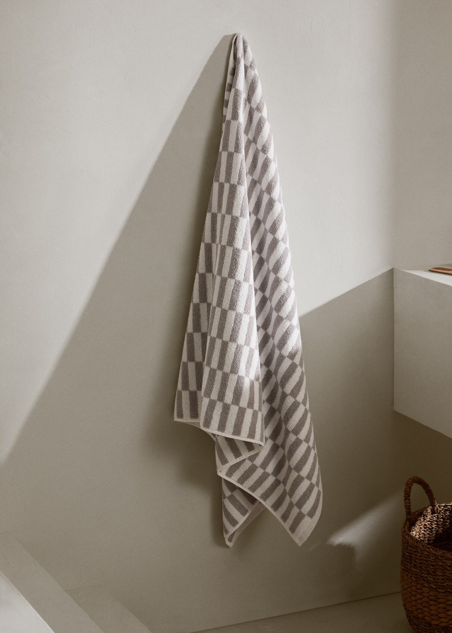 Check bath towel 90x150cm - General plane