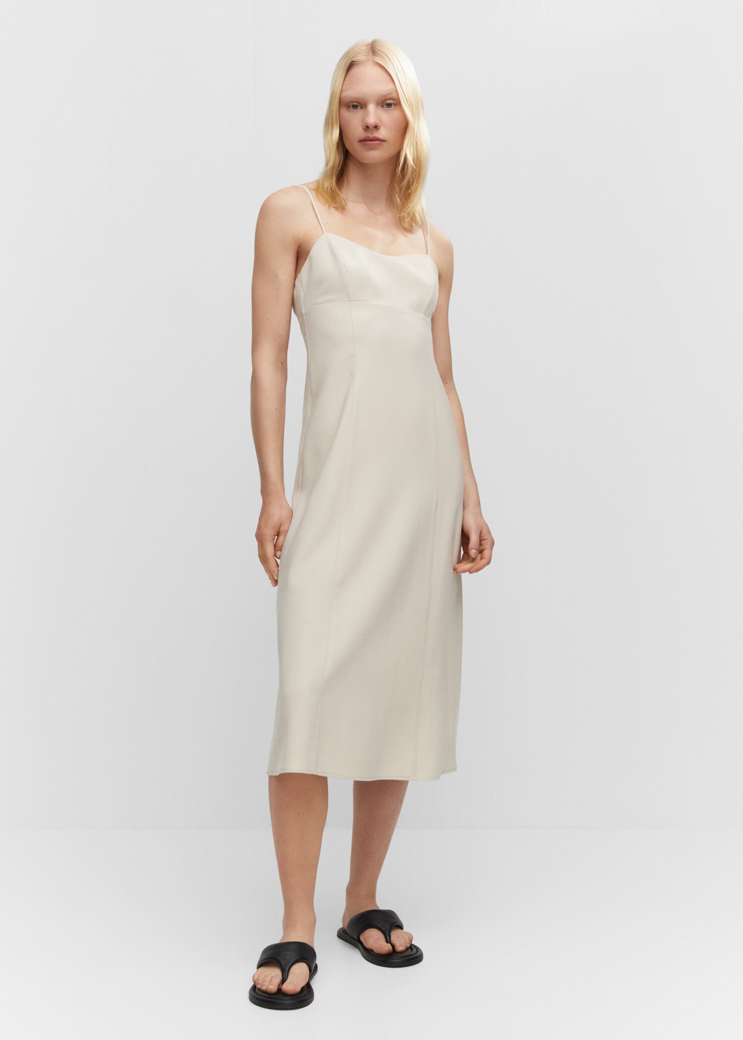 Low-cut midi-dress - General plane