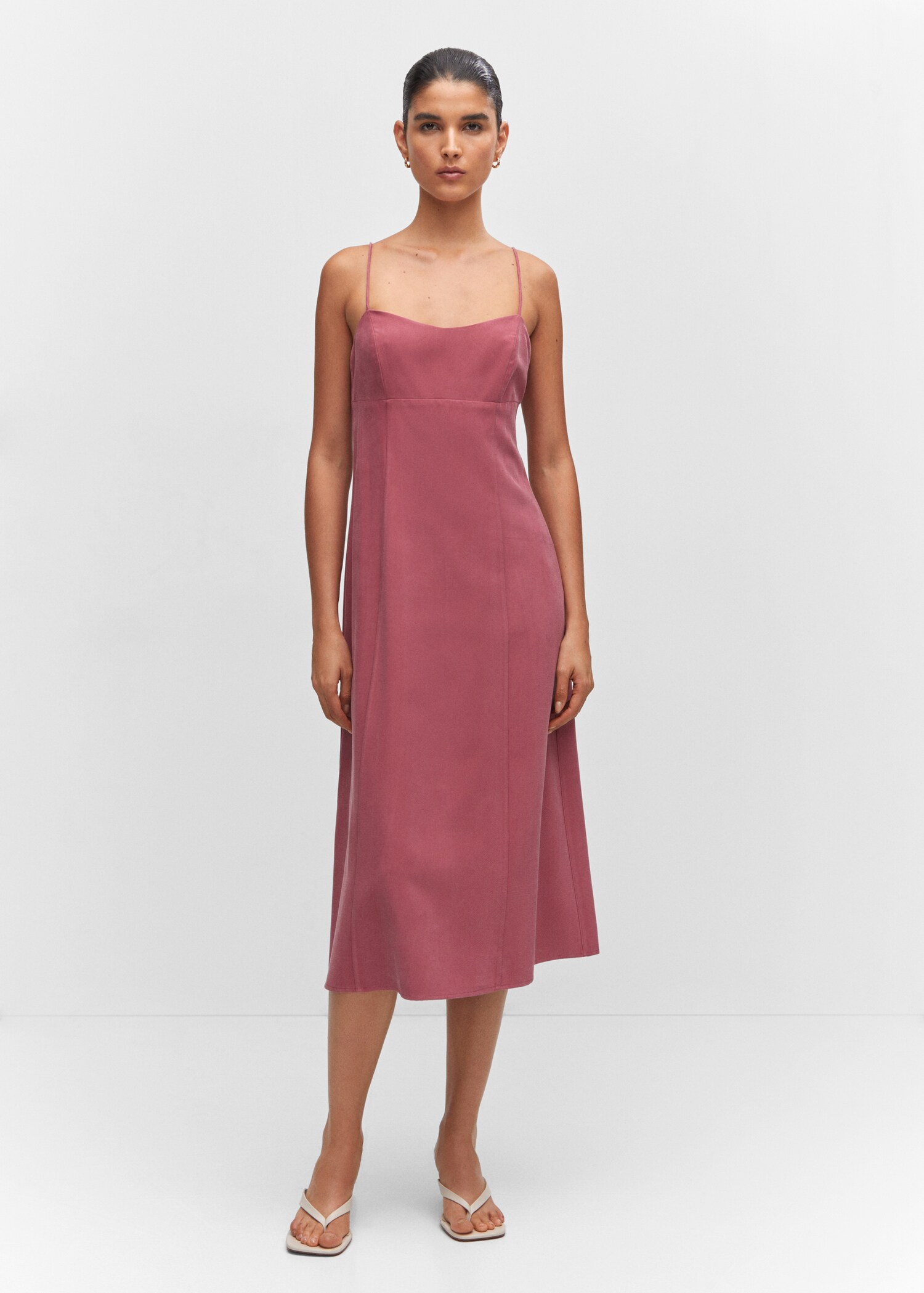 Low-cut midi-dress - General plane