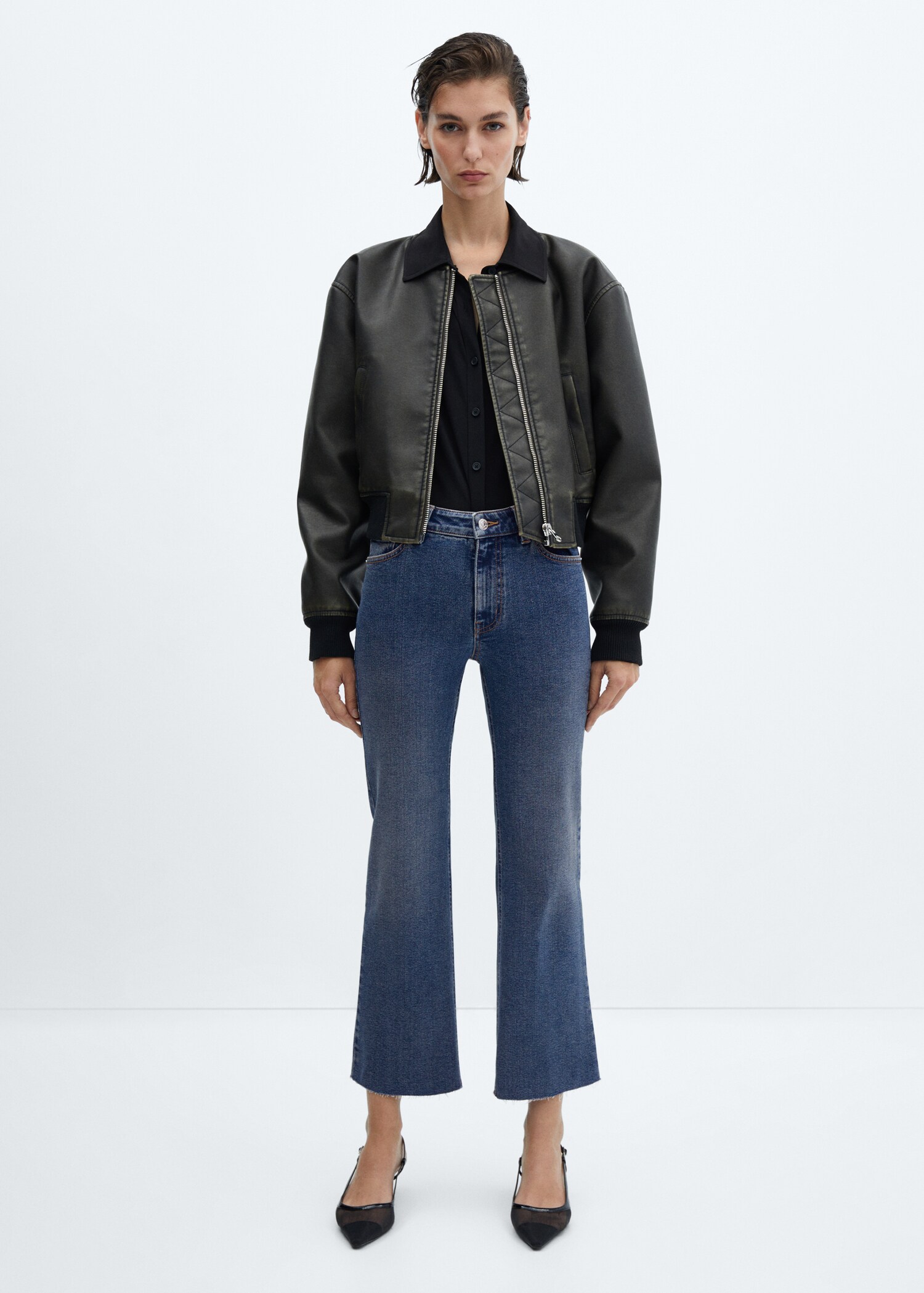 Sienna flare crop jean pantolon - Genel plan