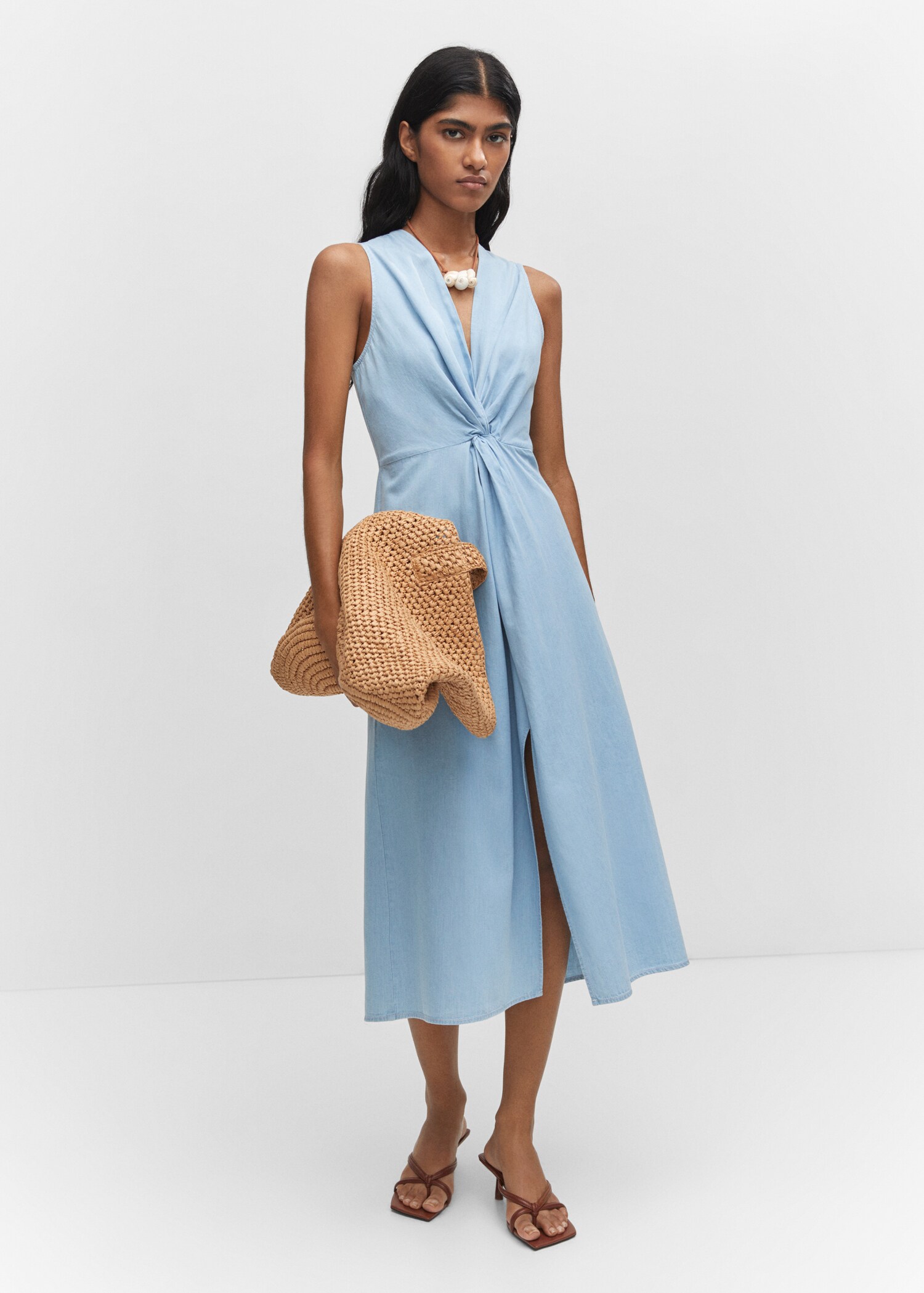 Midi-dress with knot detail - General plane