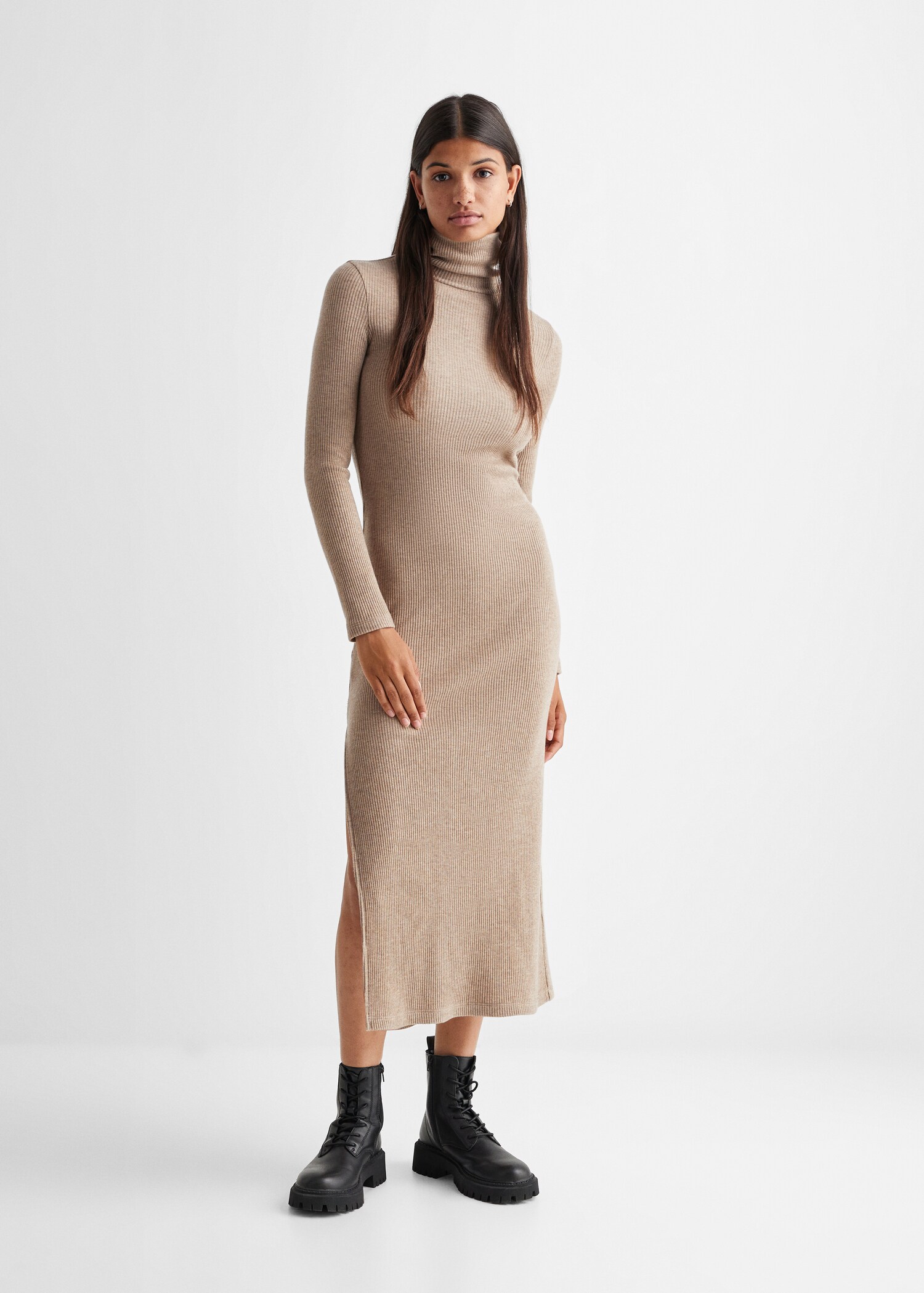 Ribbed knit dress - Overzichtstekening