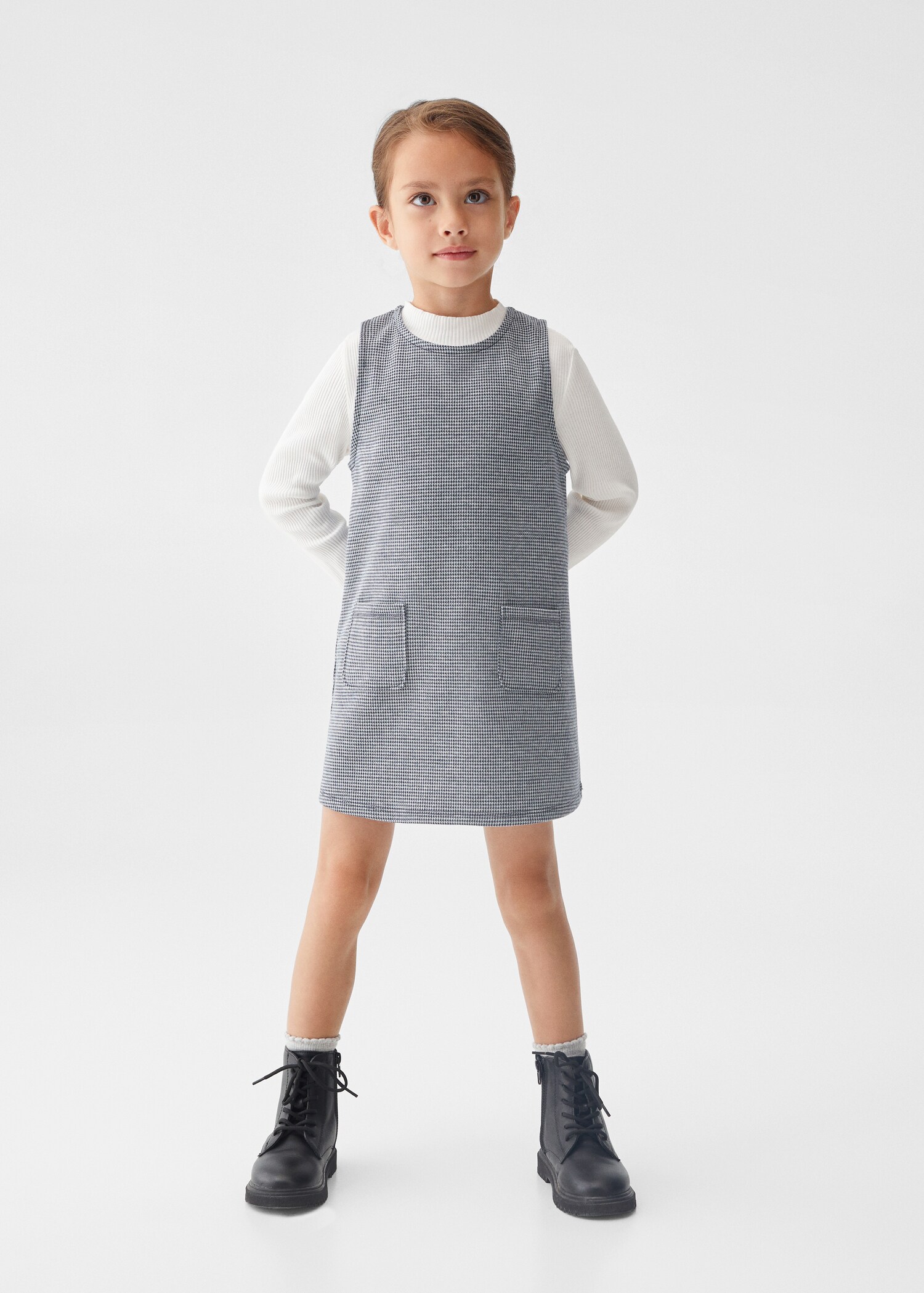 Robe chasuble pied-de-poule - Plan général