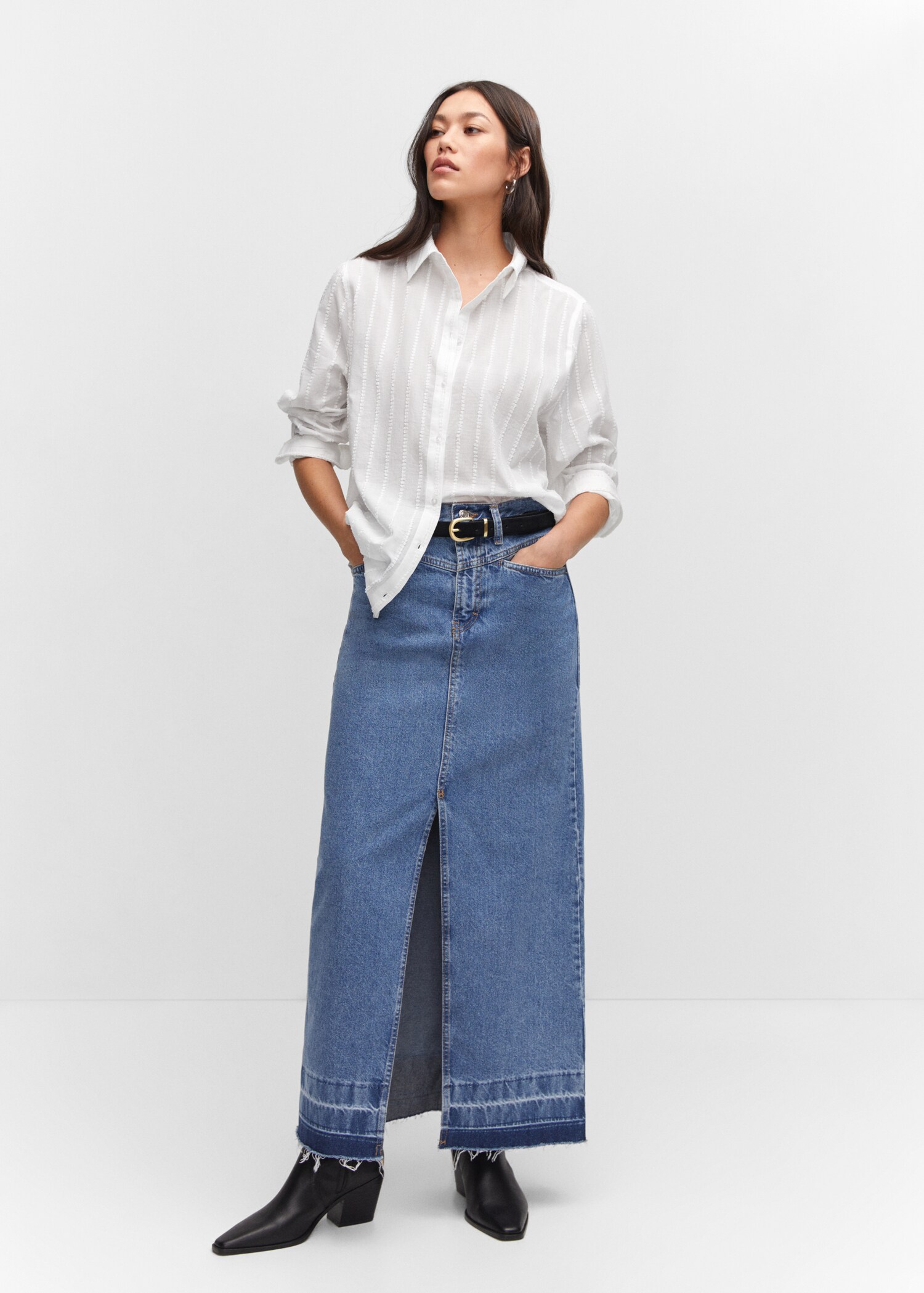 Chemise coton brodée - Plan général