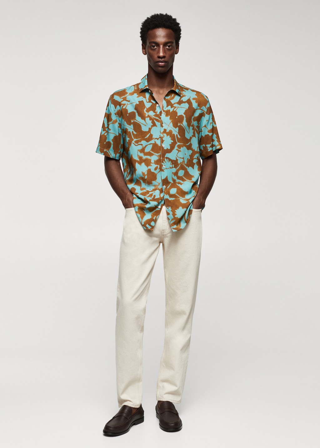 Chemise fluide imprime fleuri Homme MANGO Nouvelle Caledonie