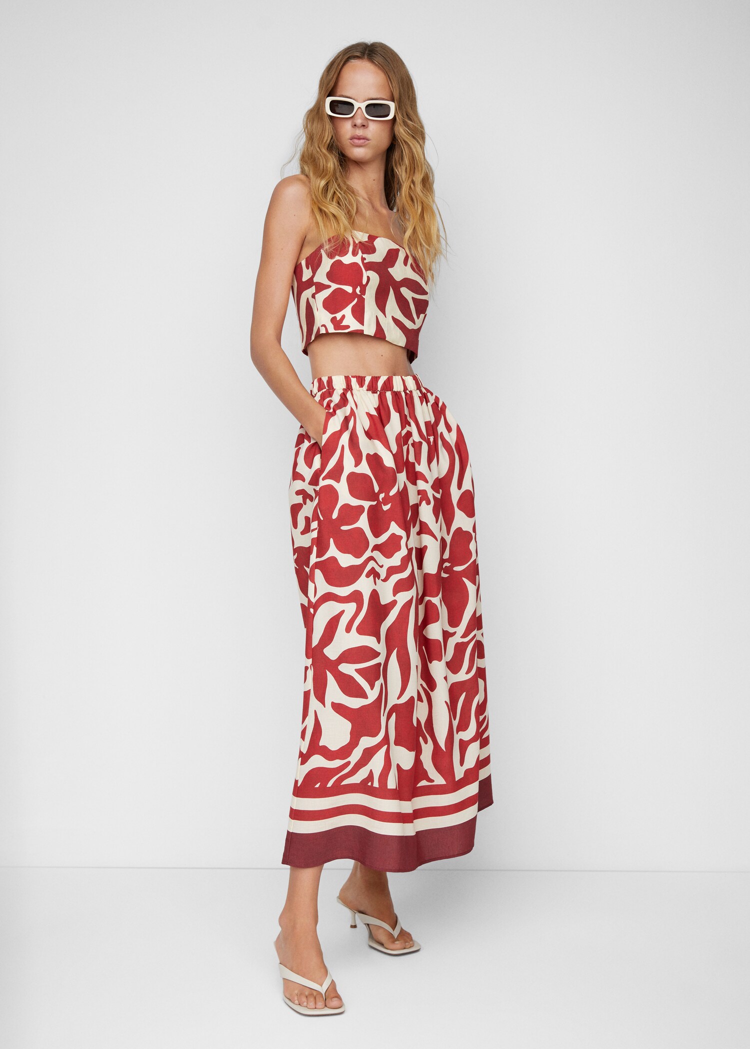 Top crop estampado - Plano general