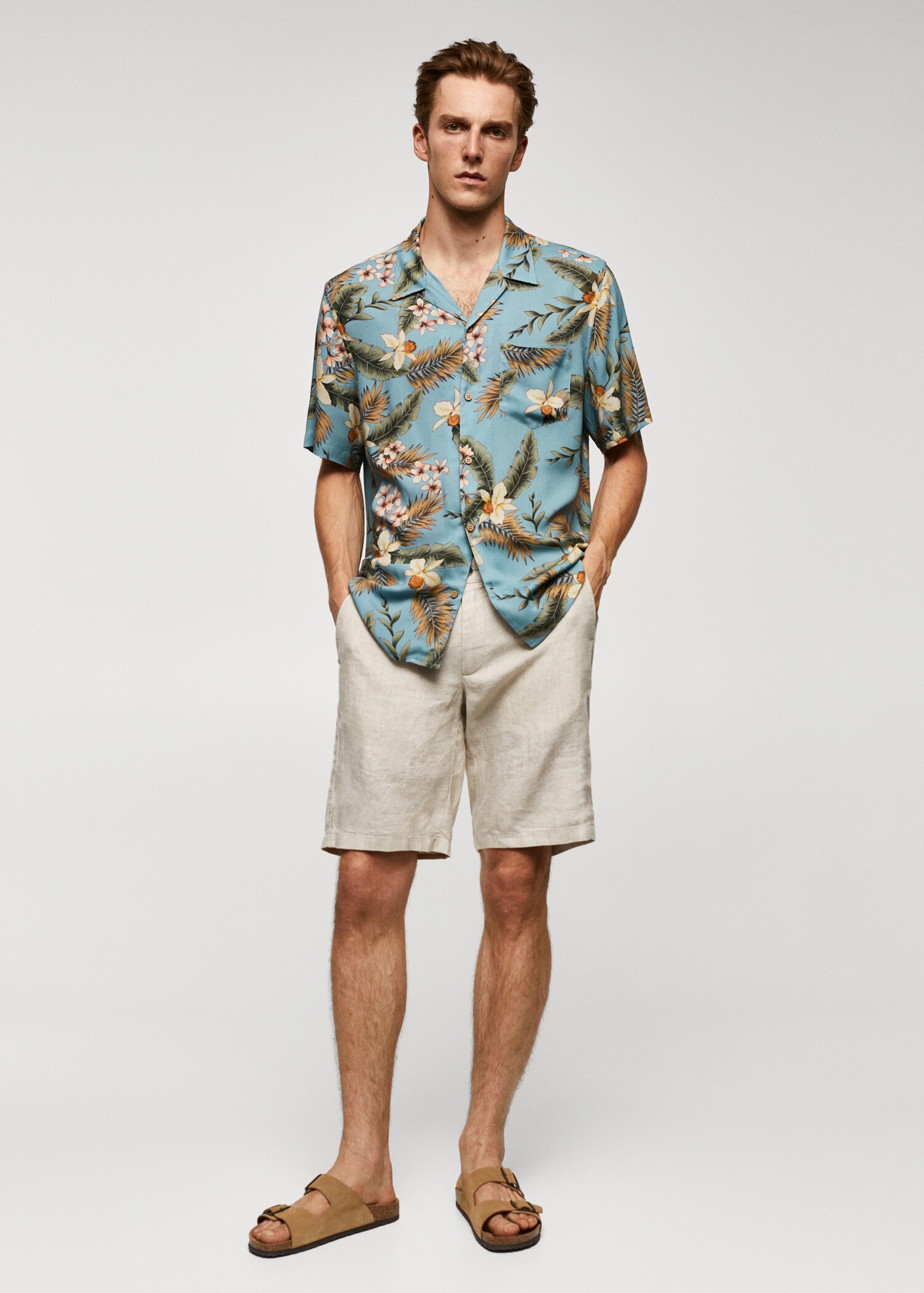 Chemise regular-fit en imprimé hawaïen - Plan général