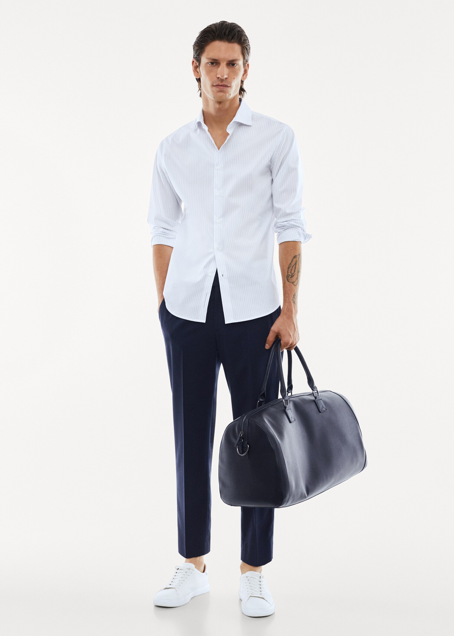 Camisa traje microestructura strech - Plano general