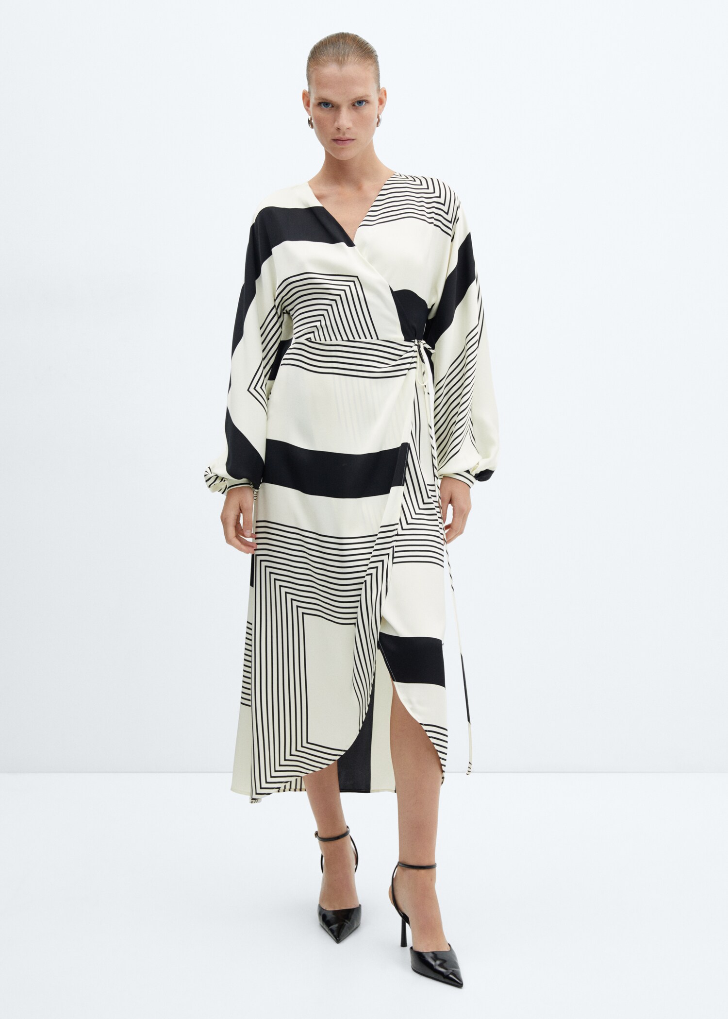 Print wrap dress - General plane