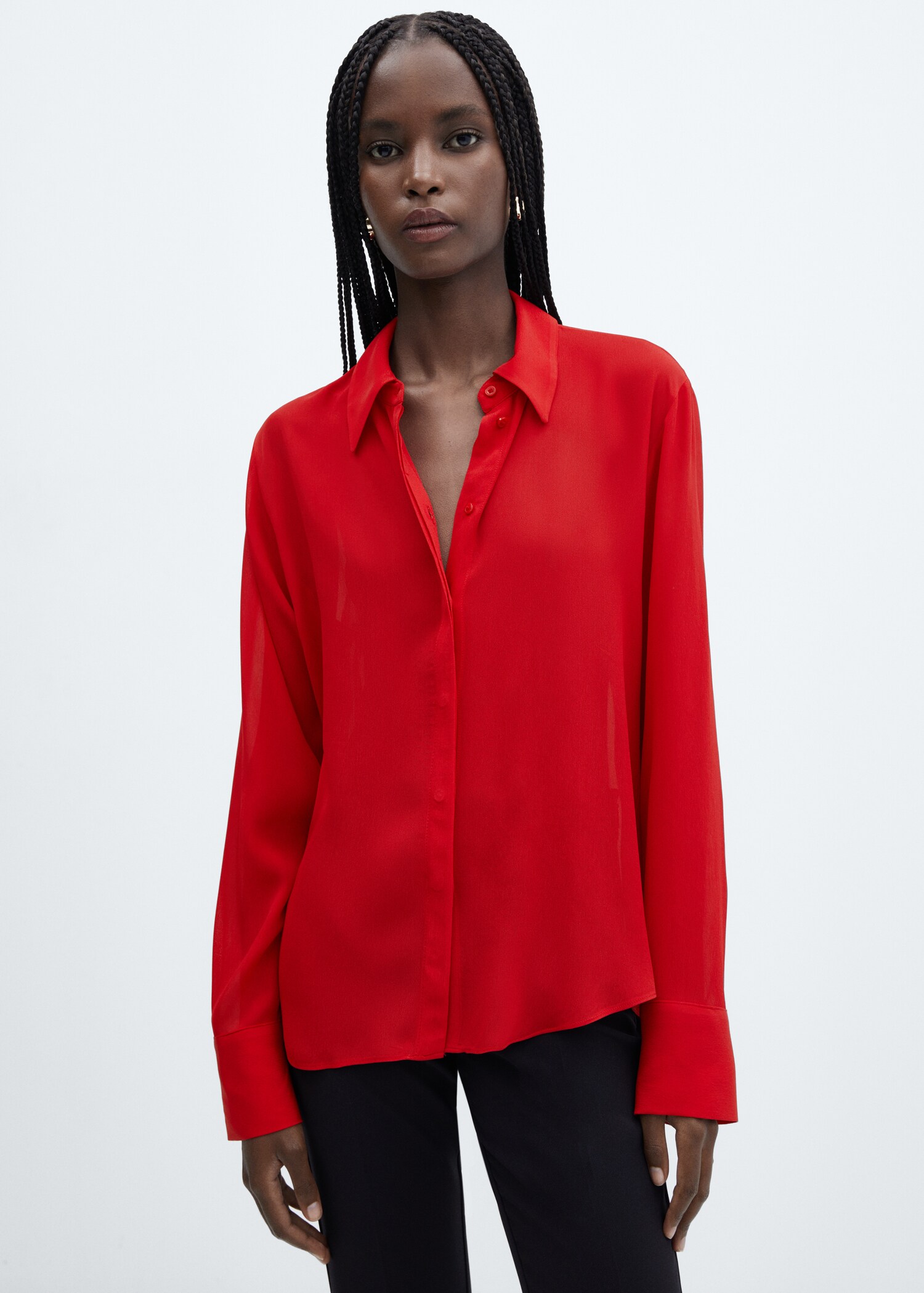 Tie-neck blouse - General plane