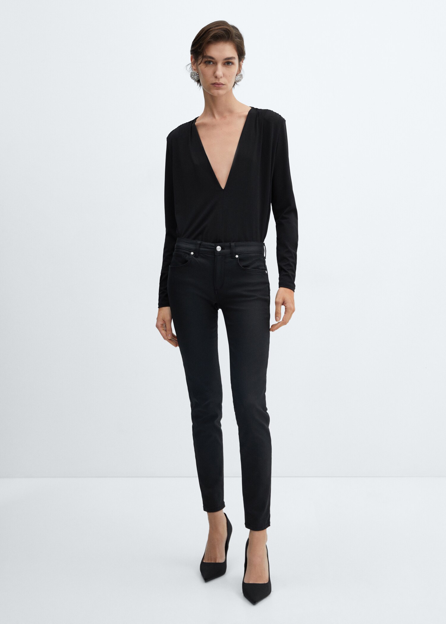 Jean skinny push-up enduit - Plan général