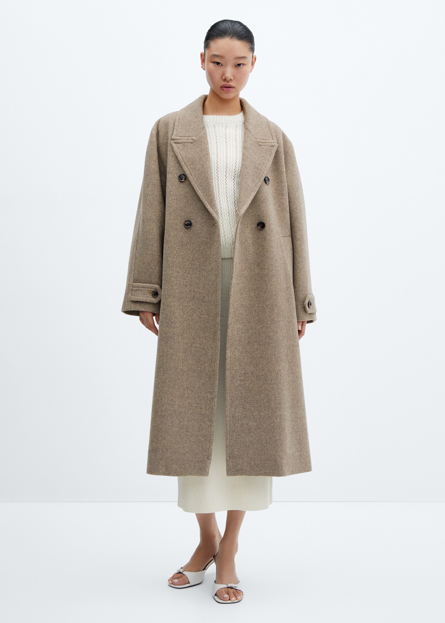 Oversize wool coat - General plane