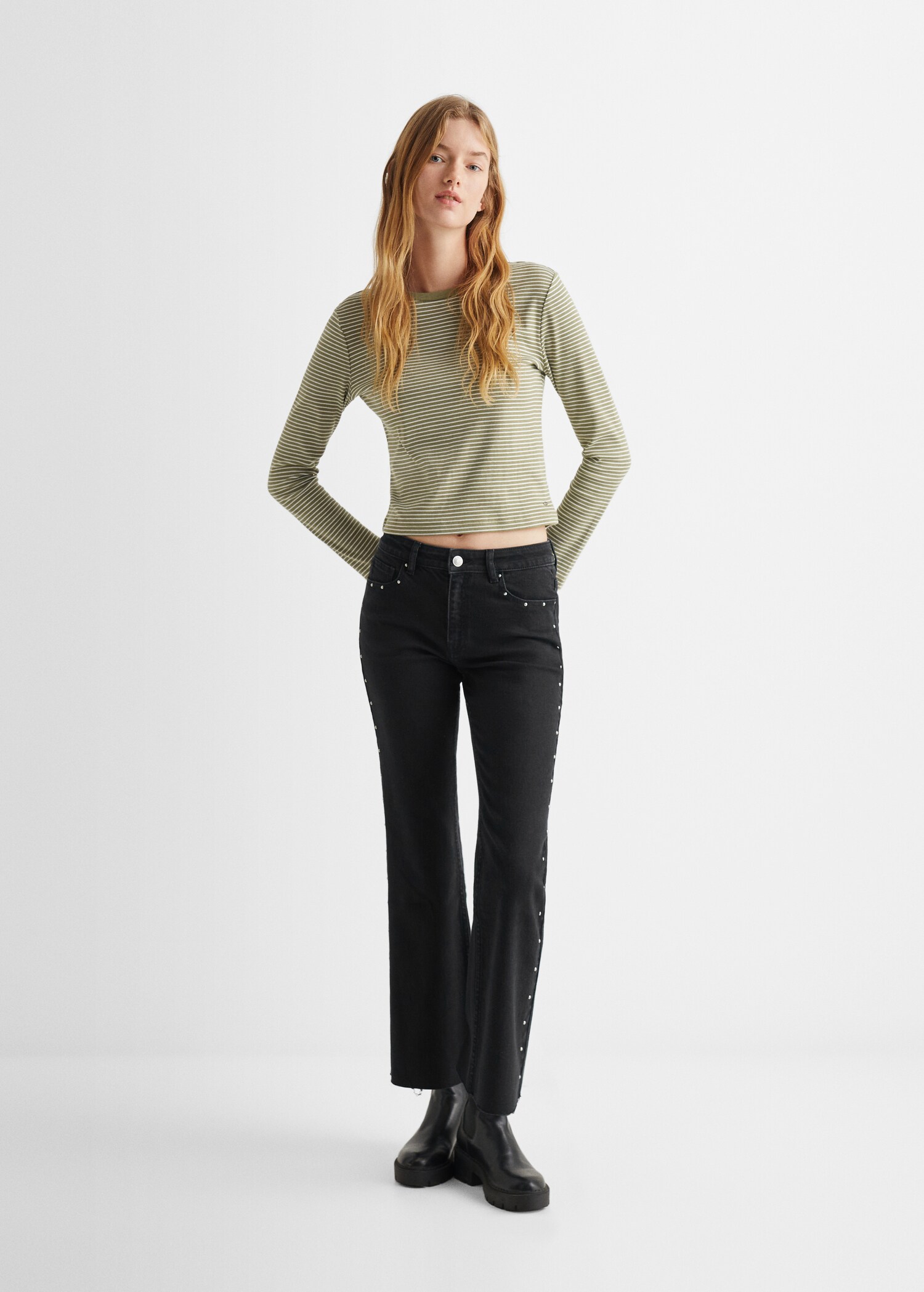 Beaded flared jeans - Overzichtstekening