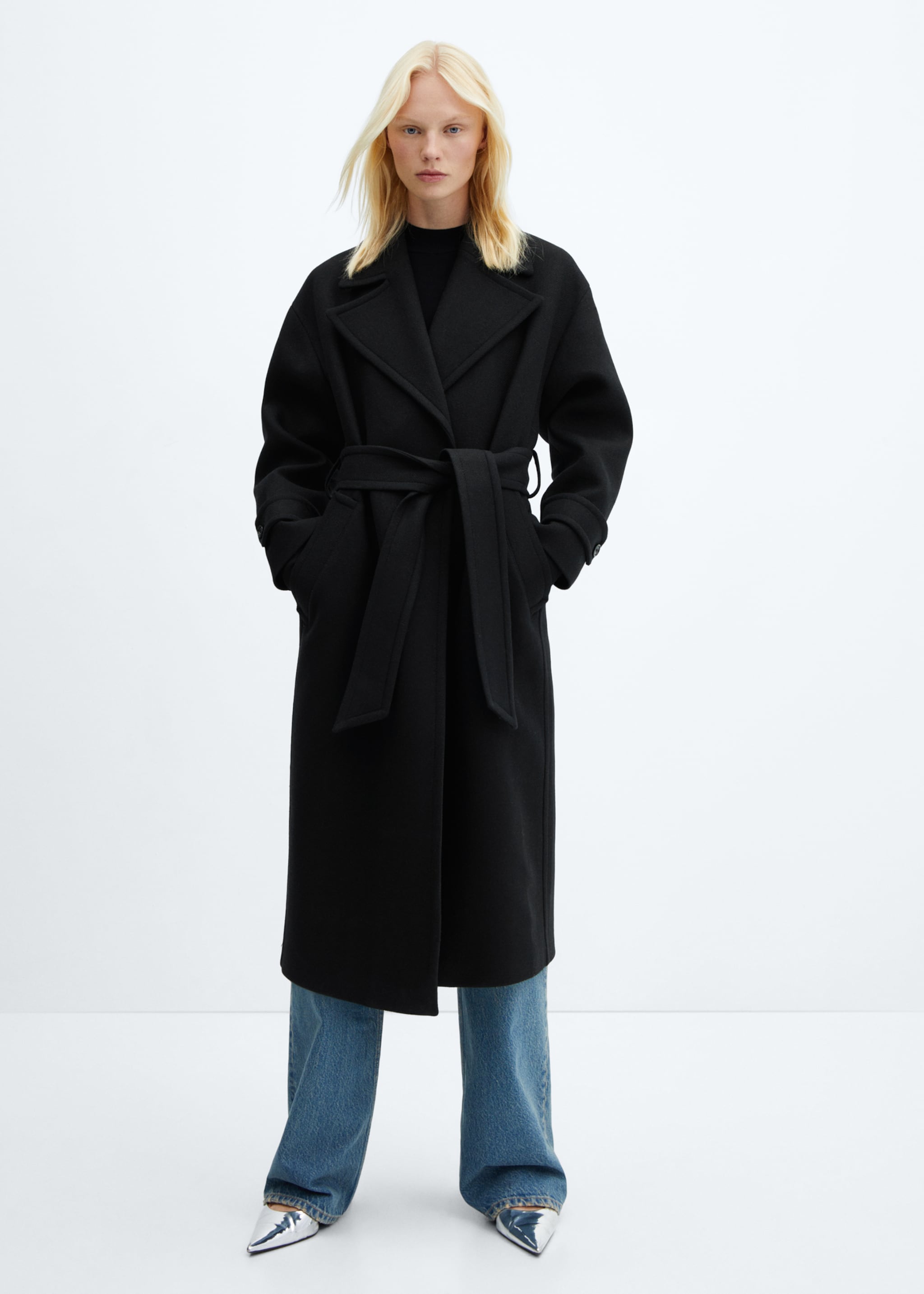 Maxi lapel Manteco wool coat - General plane