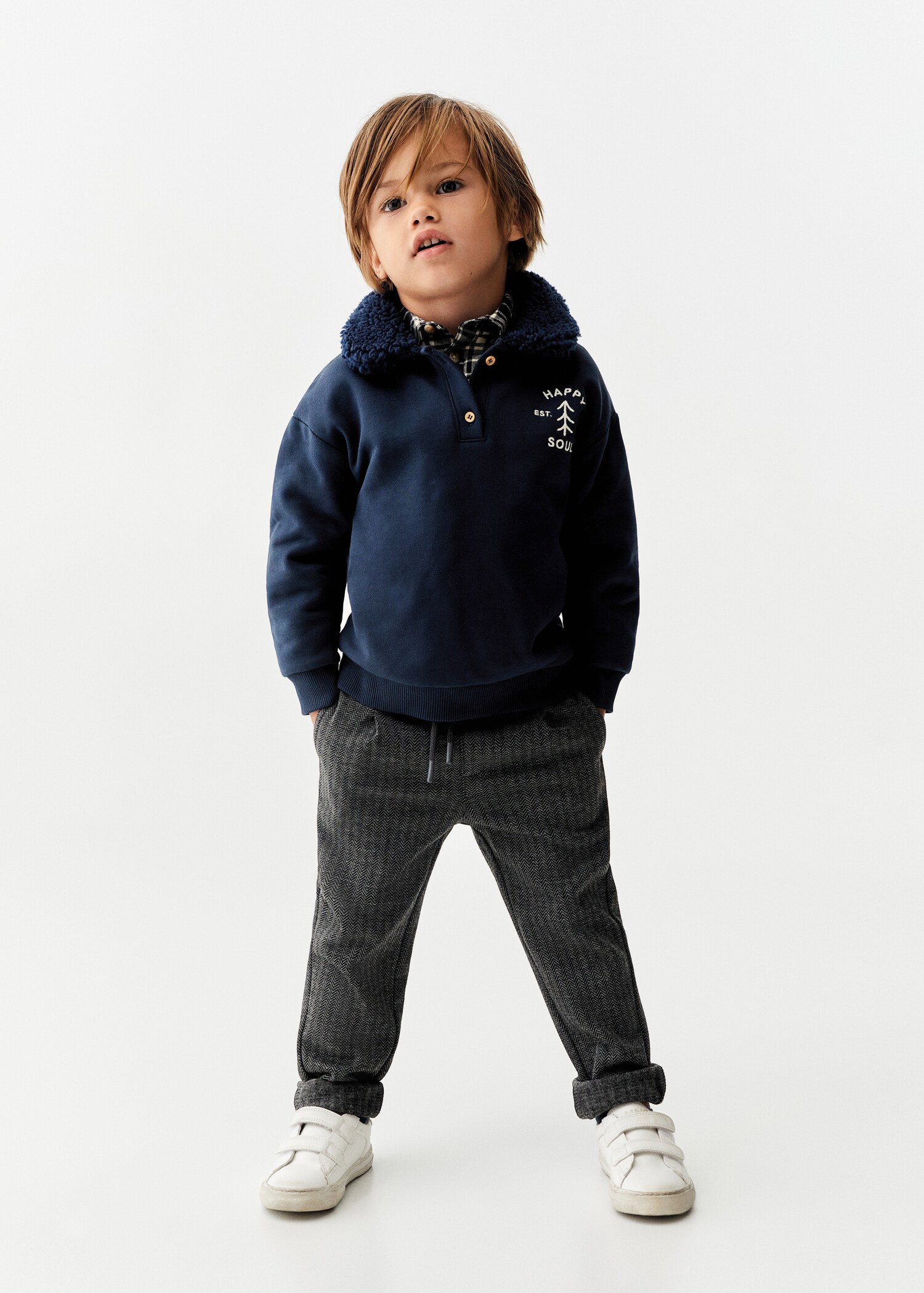 Pantalón jogger jaspeado - Plano general