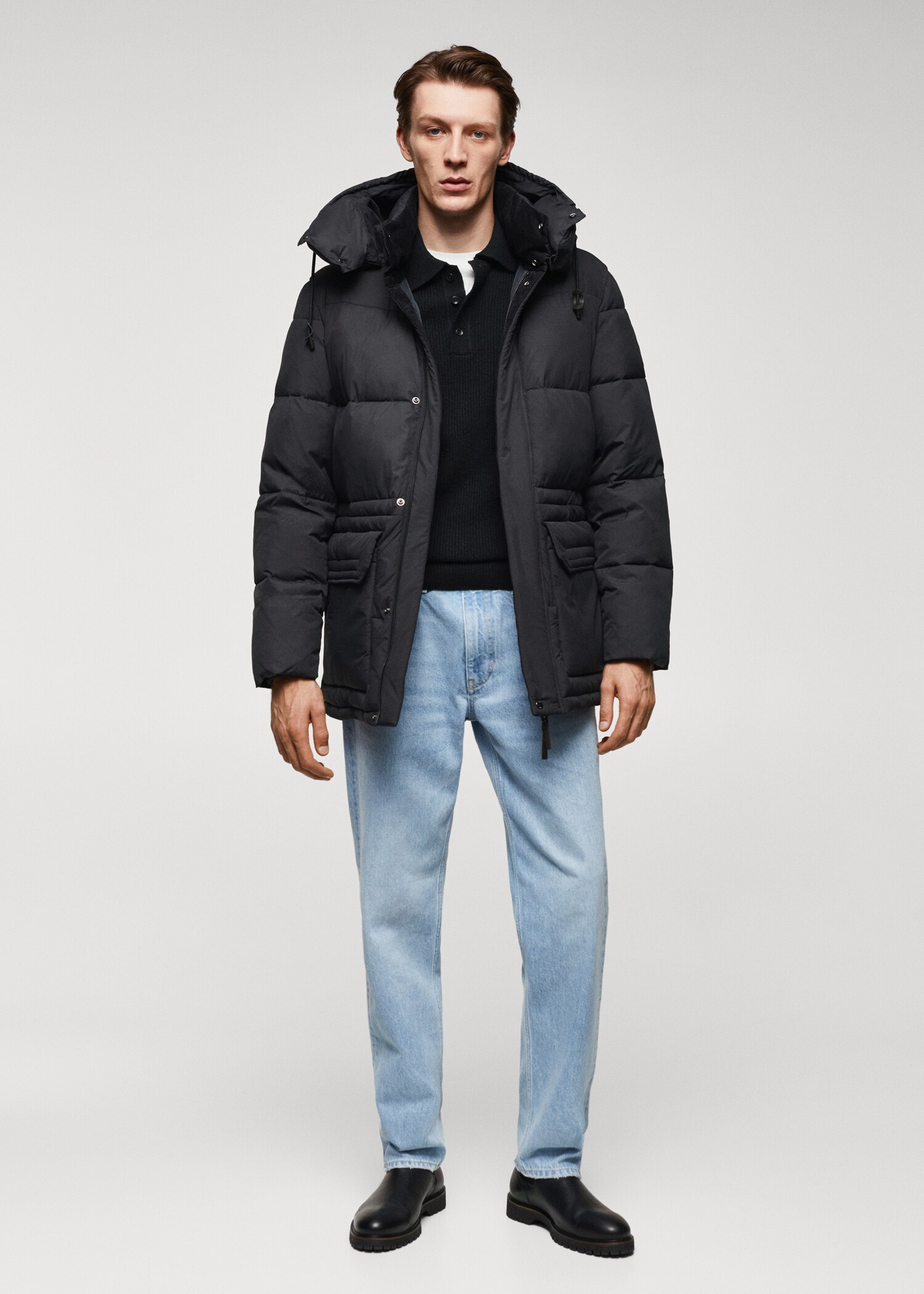 Water-repellent quilted parka - General plane
