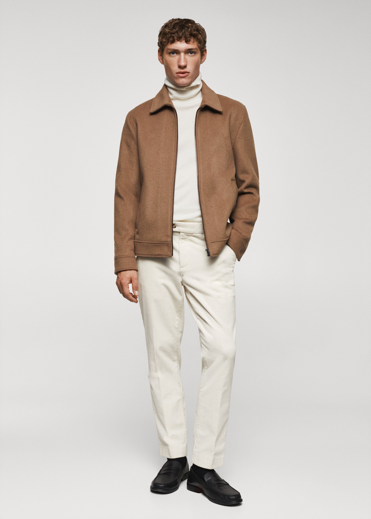 Slim fit corduroy trousers - General plane