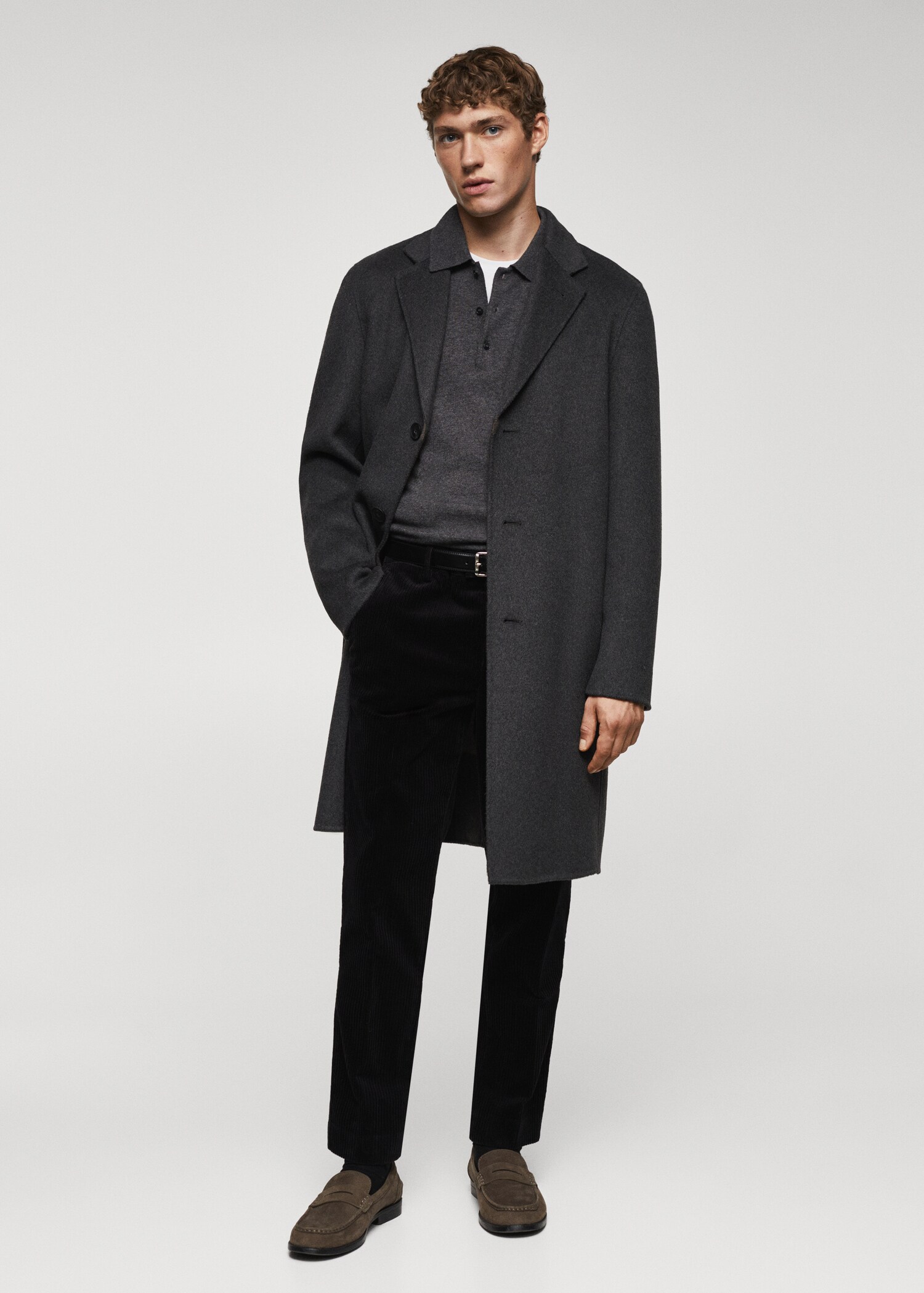 Slim fit corduroy trousers - General plane