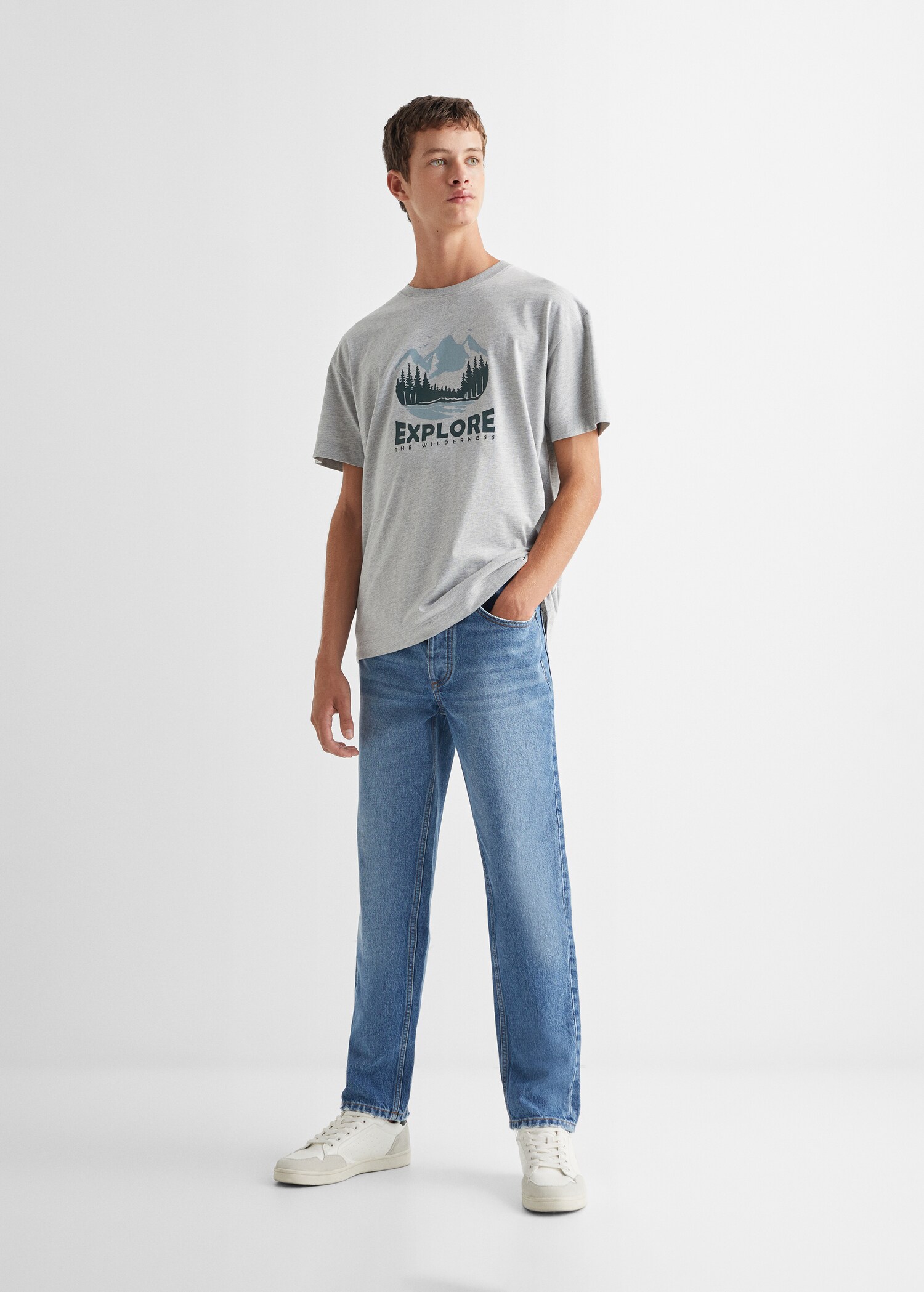 T-shirt message imprimé - Plan général