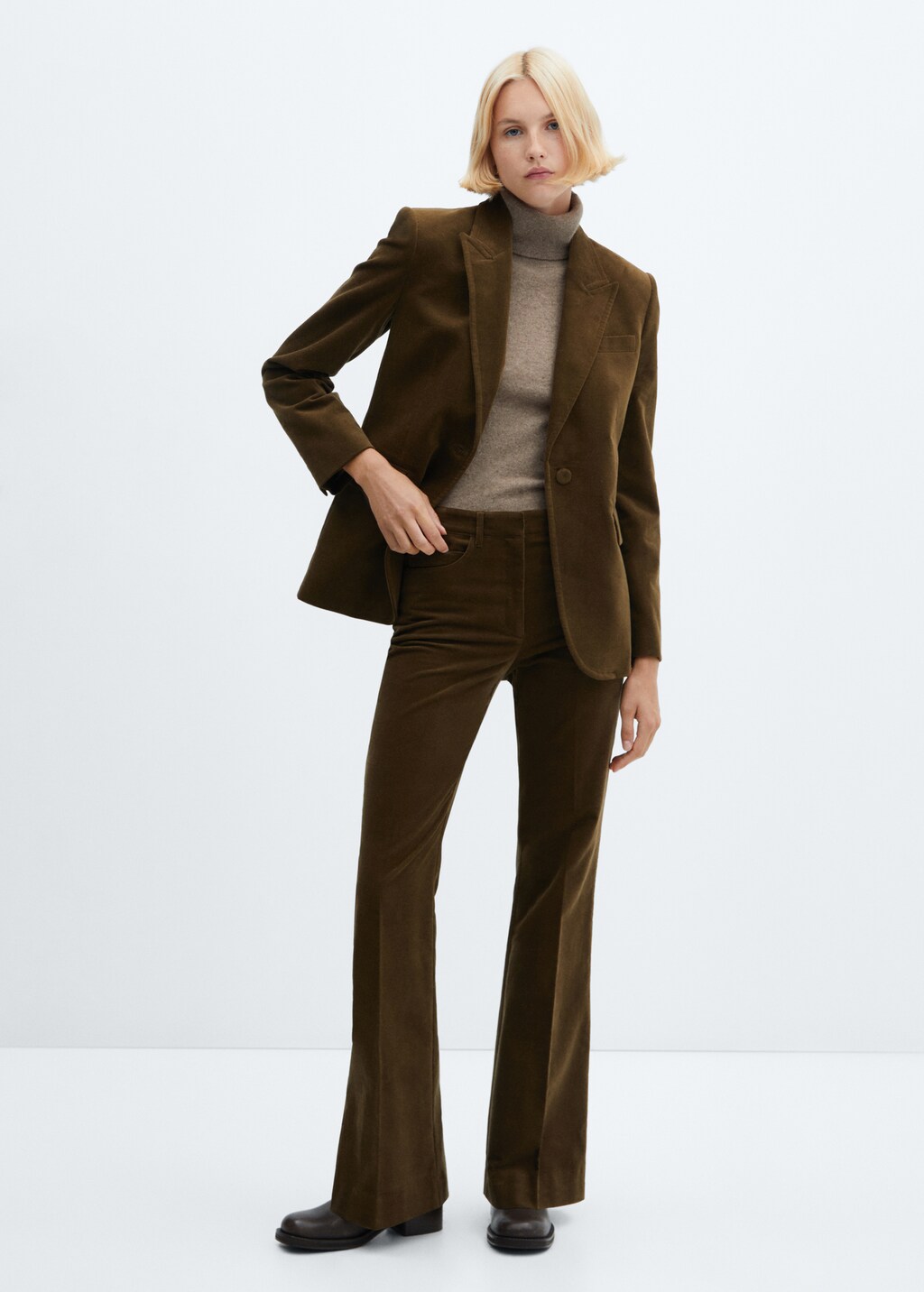 Tailleur pantalon velours femme hotsell