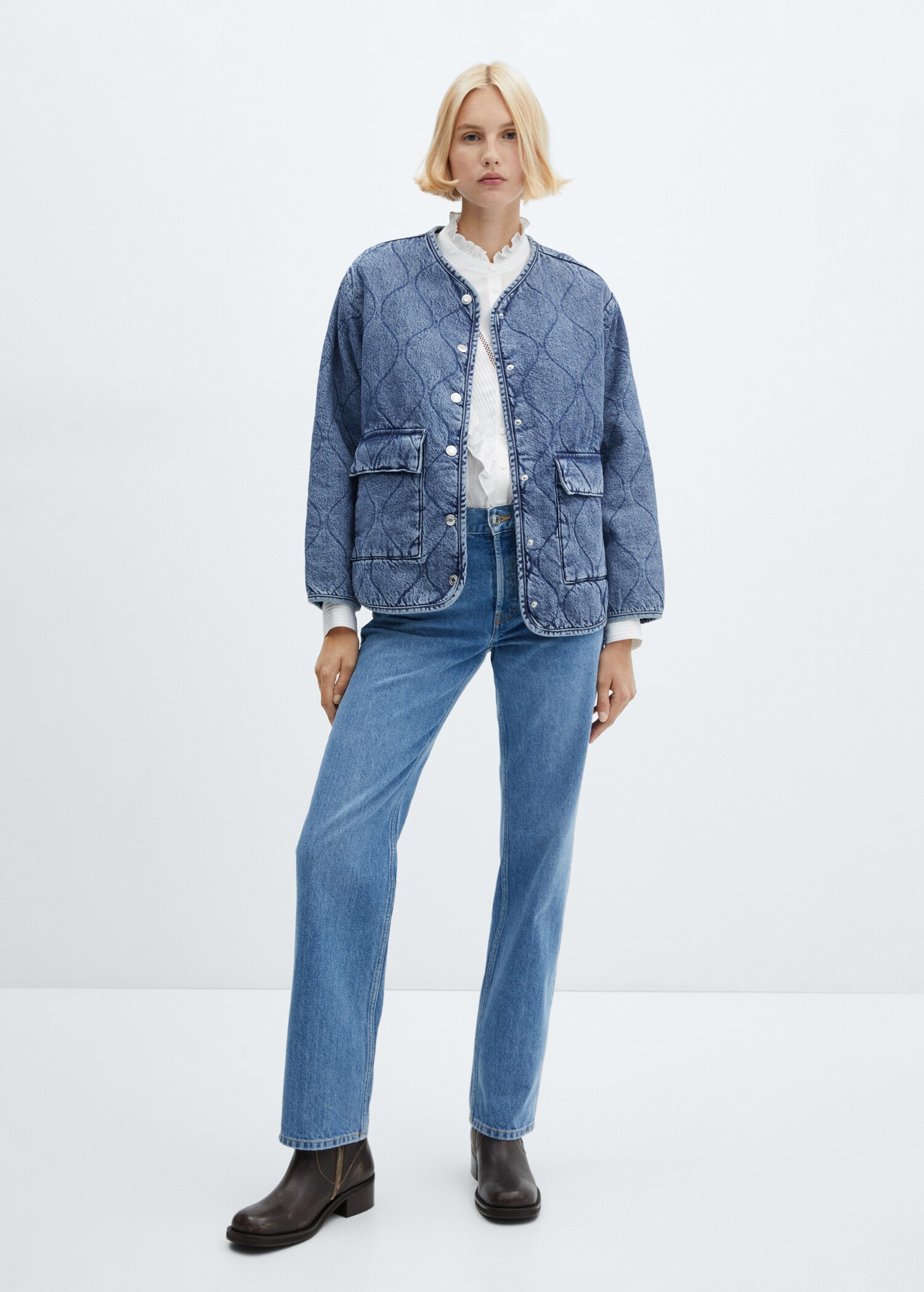 Veste matelassée denim - Plan général