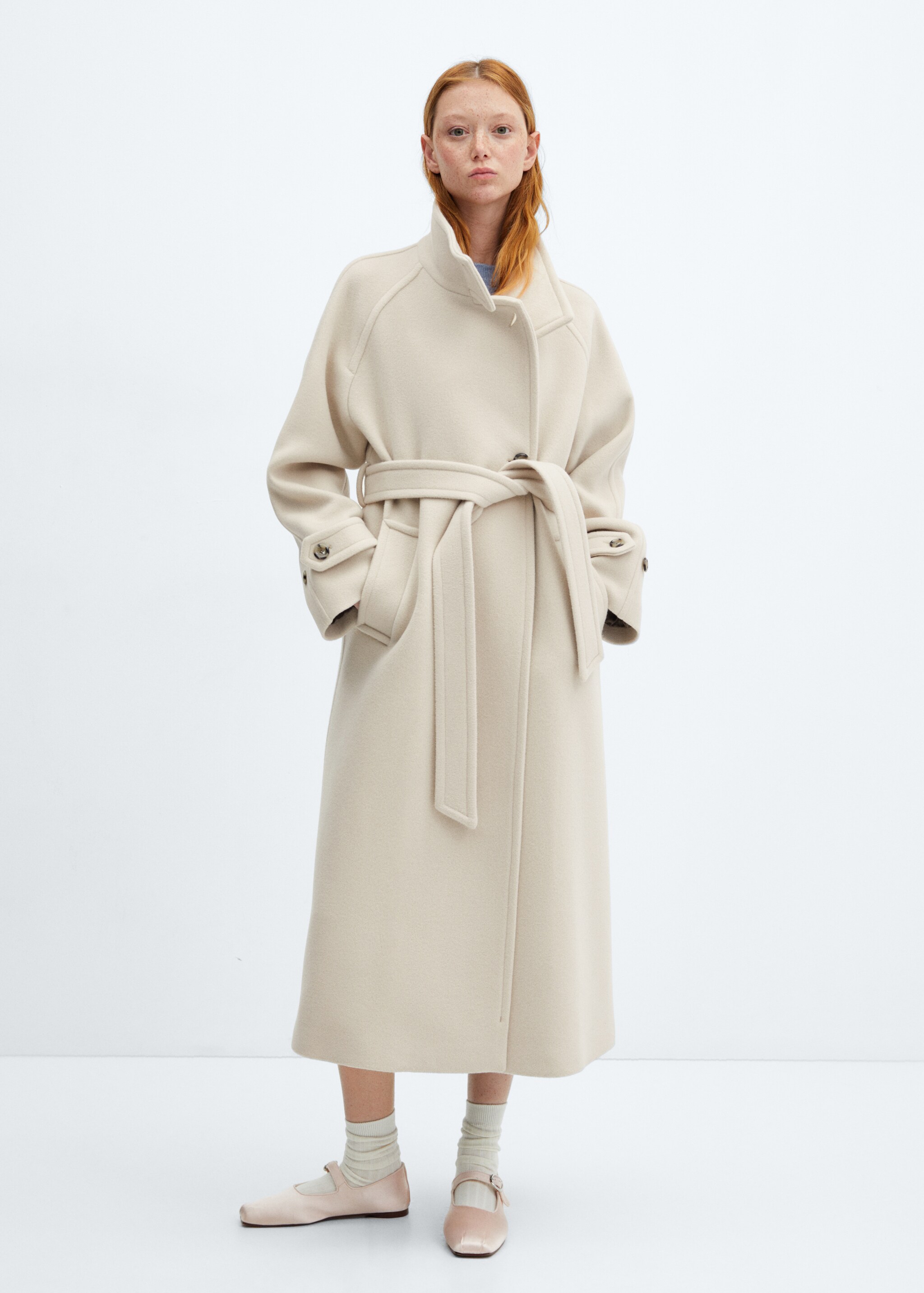 Turtleneck virgin wool coat - General plane