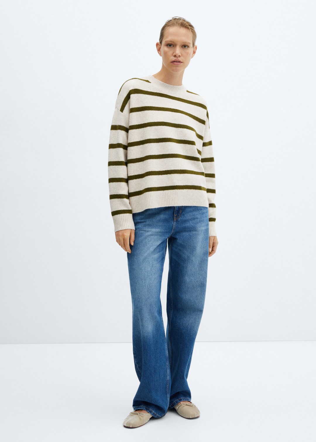 Round Neck Striped Sweater