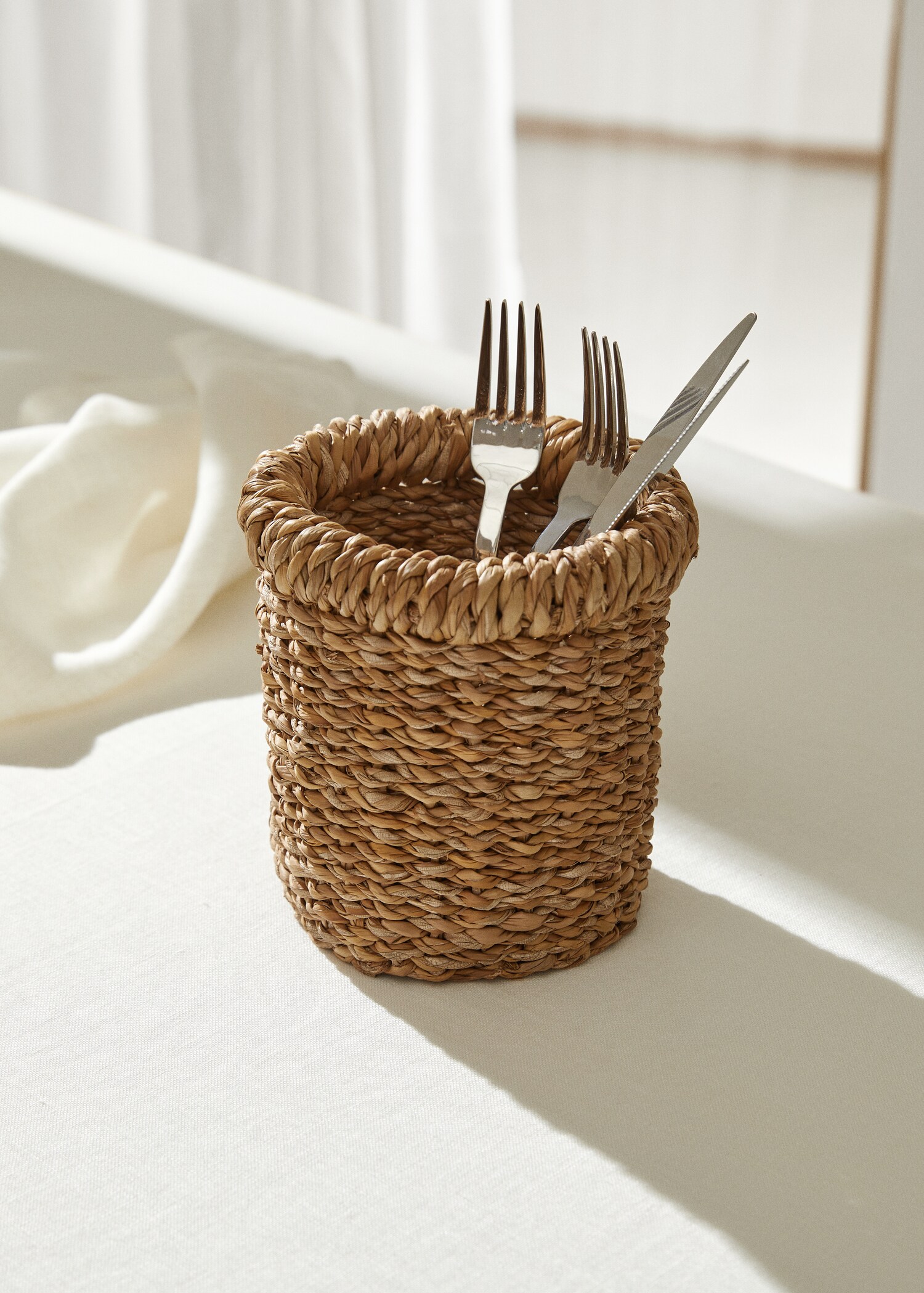 Cesta cilíndrica fibras naturales - Plano general