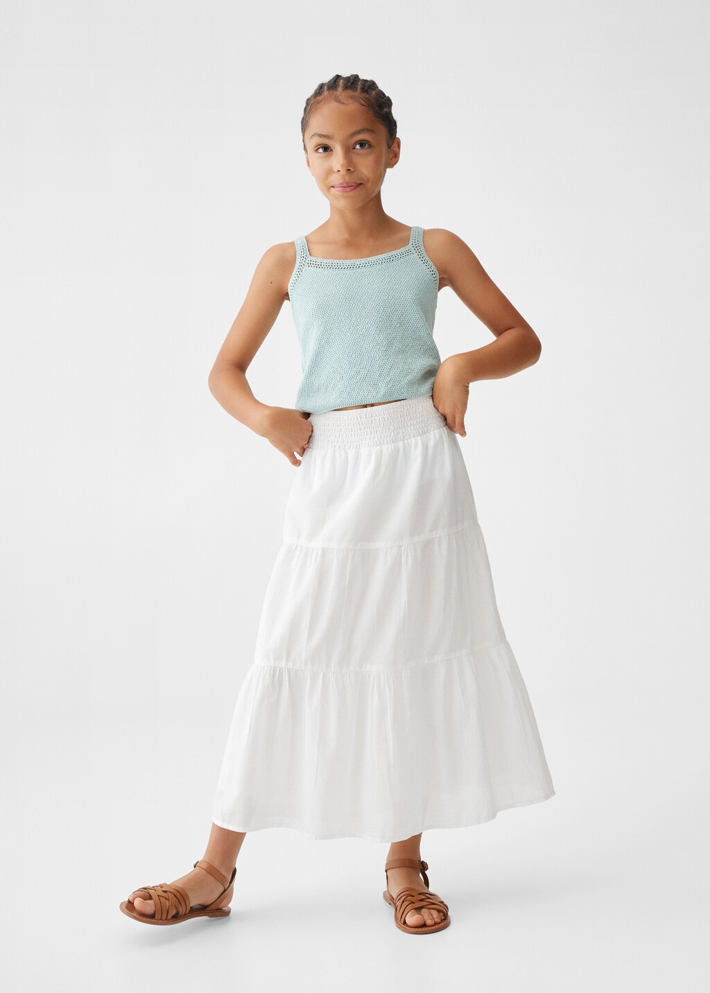 Ruffled long skirt - Kids | MANGO Niger