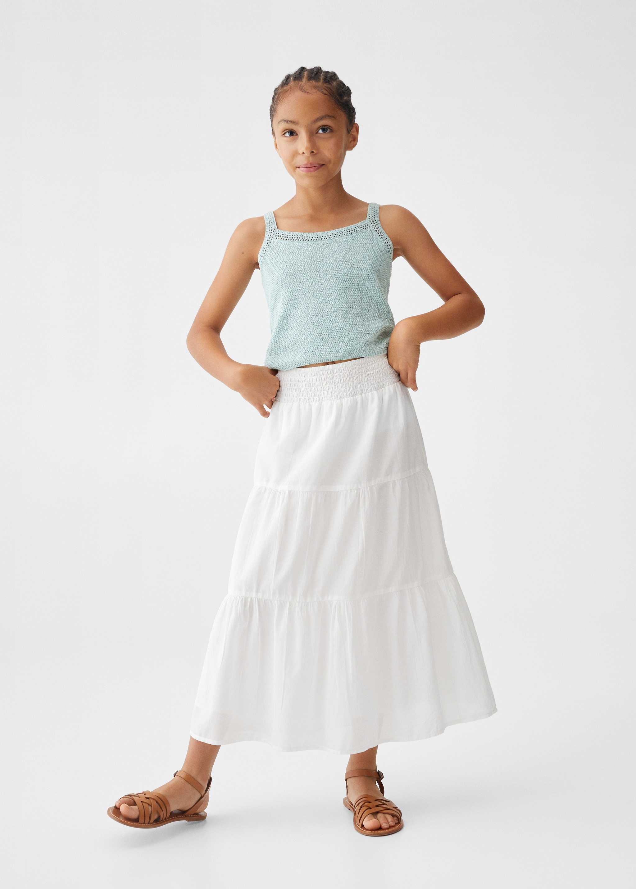 Maxi Skirt Jupe Blanche Mango Jupe Longue Dentelle Femme MANGO
