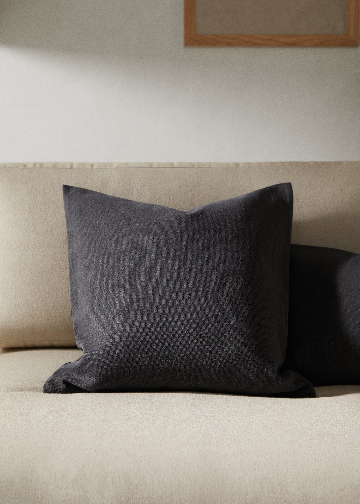 Housse de coussin lin et coton 45x45 cm - Plan général