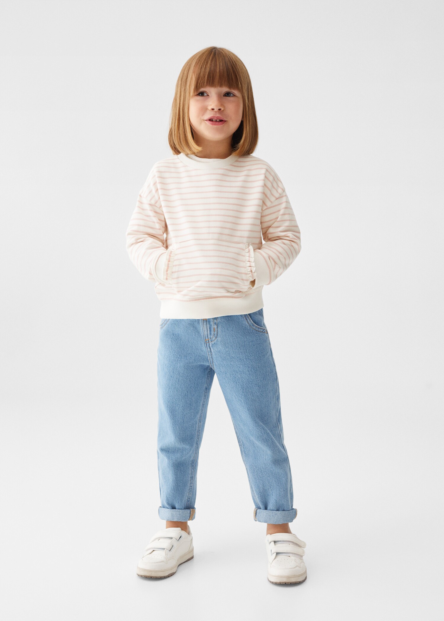 Striped cotton-blend sweatshirt - General plane