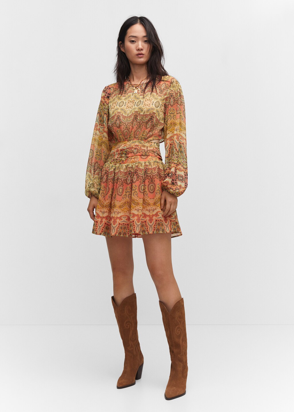 Mango boho dress deals