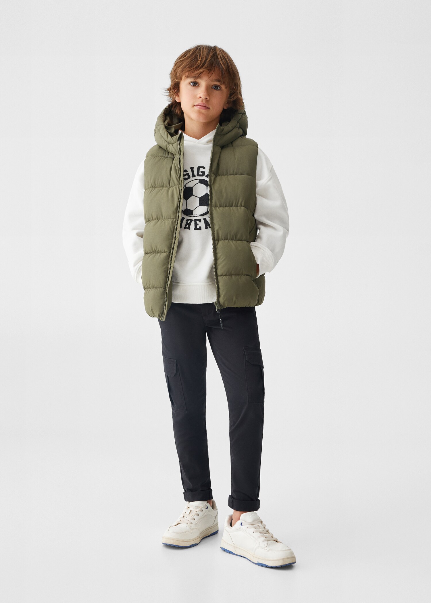 Padded fleece gilet - General plane