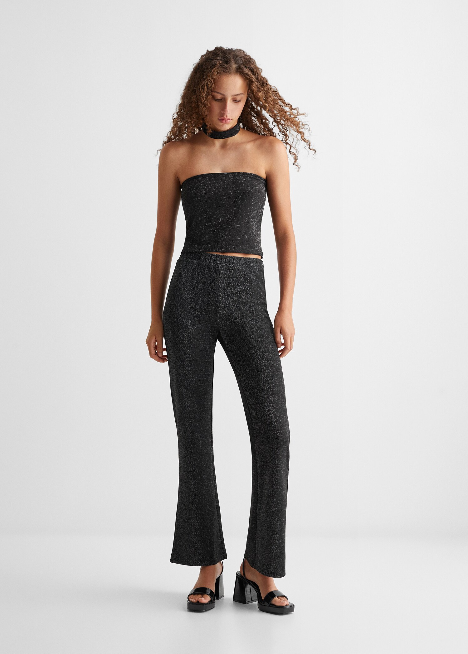 Glossed-effect leggings - General plane