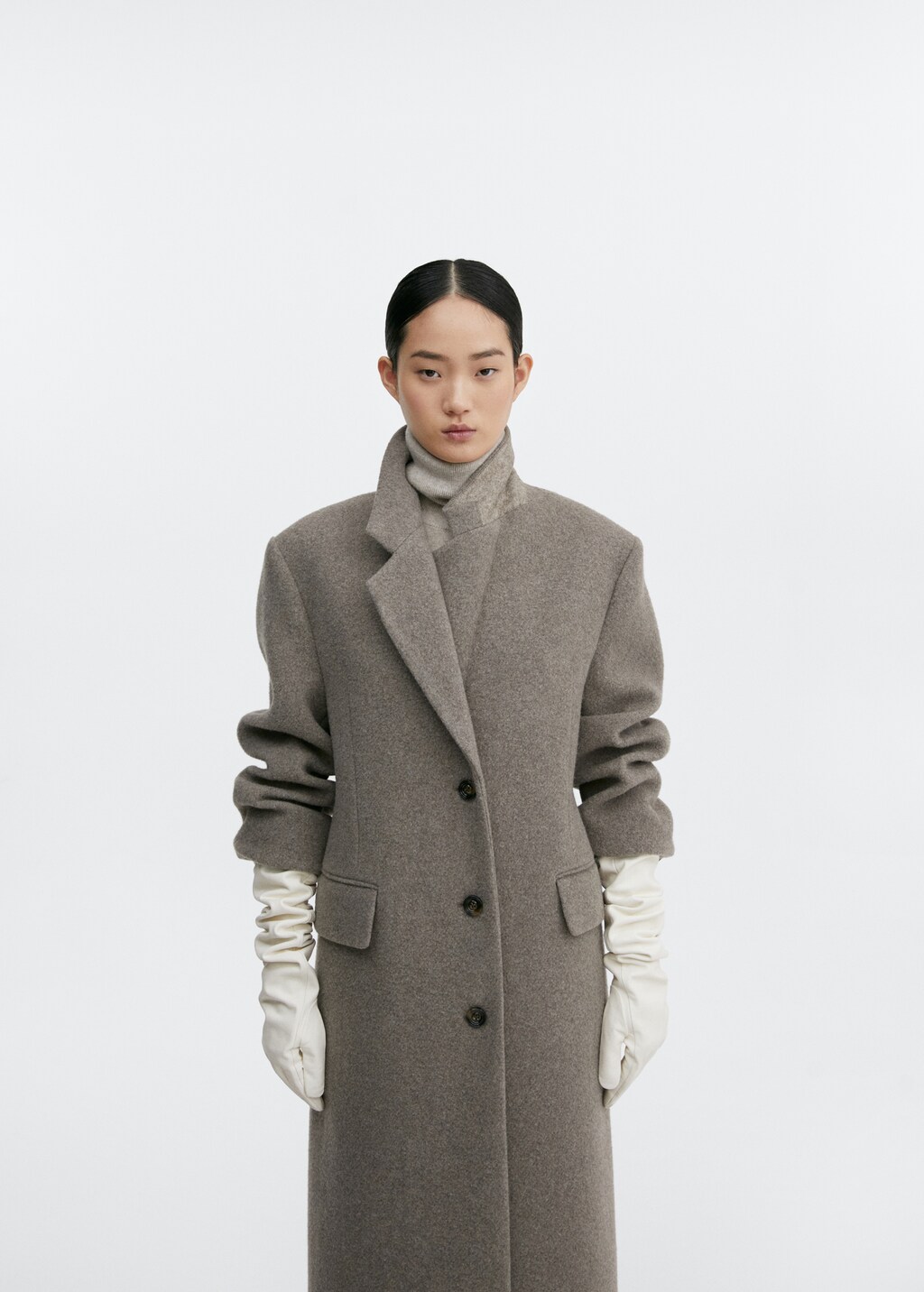 Leather long gloves - Women | MANGO Japan