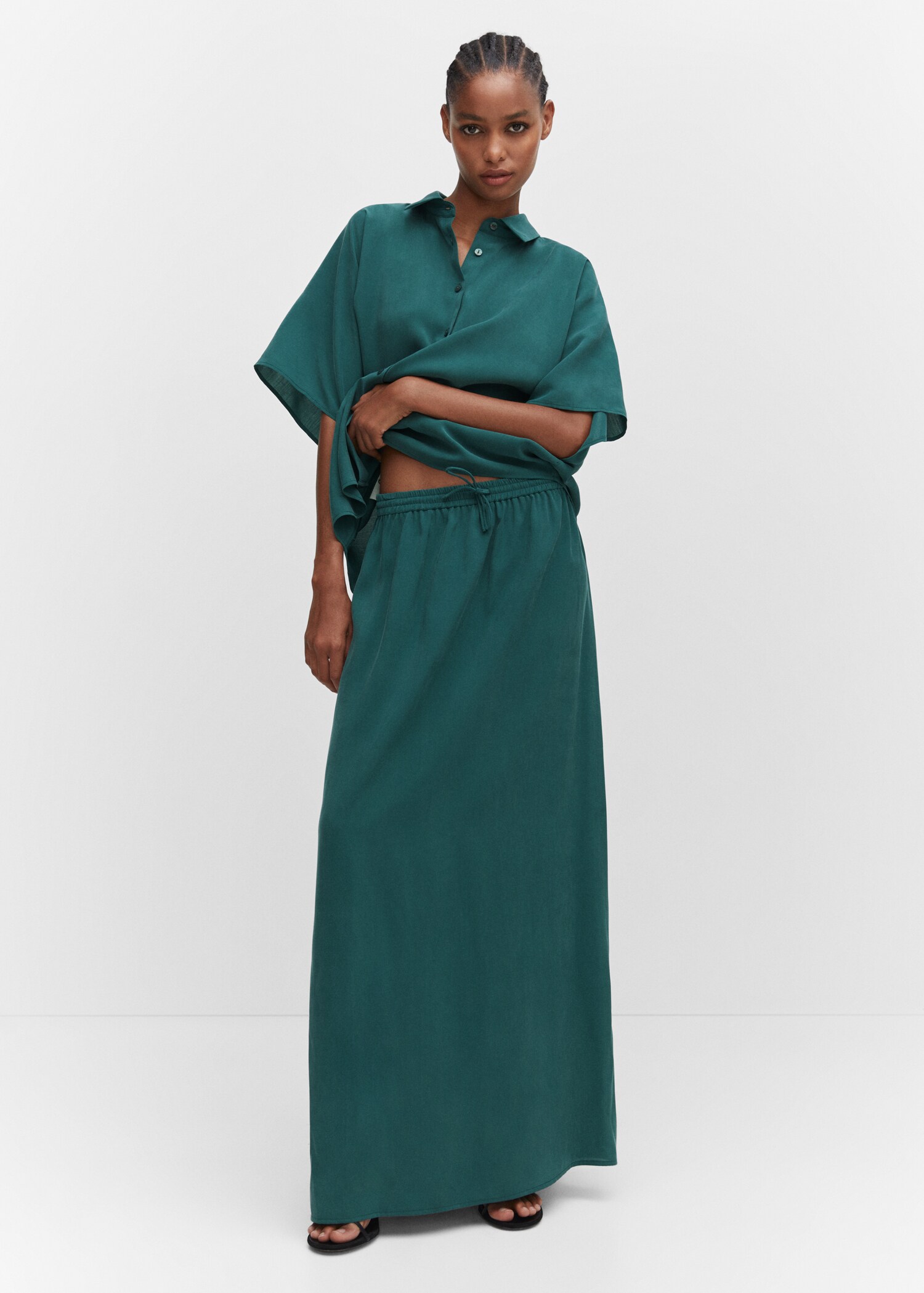 Modal skirt with elastic waist - General plane
