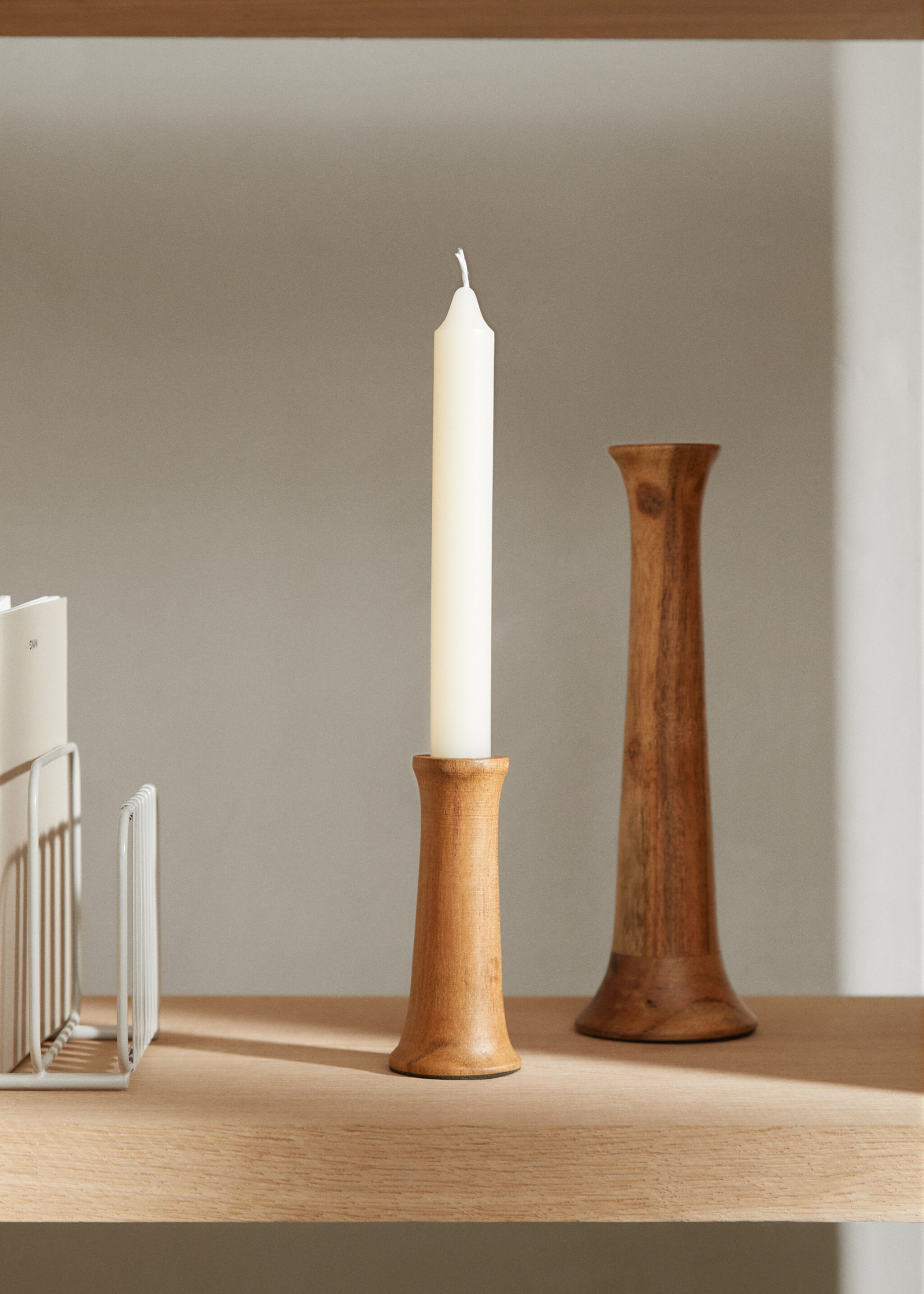 Wood candle holder S - General plane