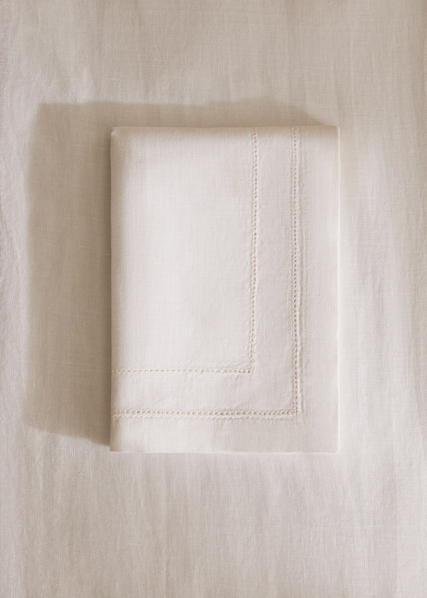 100% linen double-hemstitch napkin - General plane