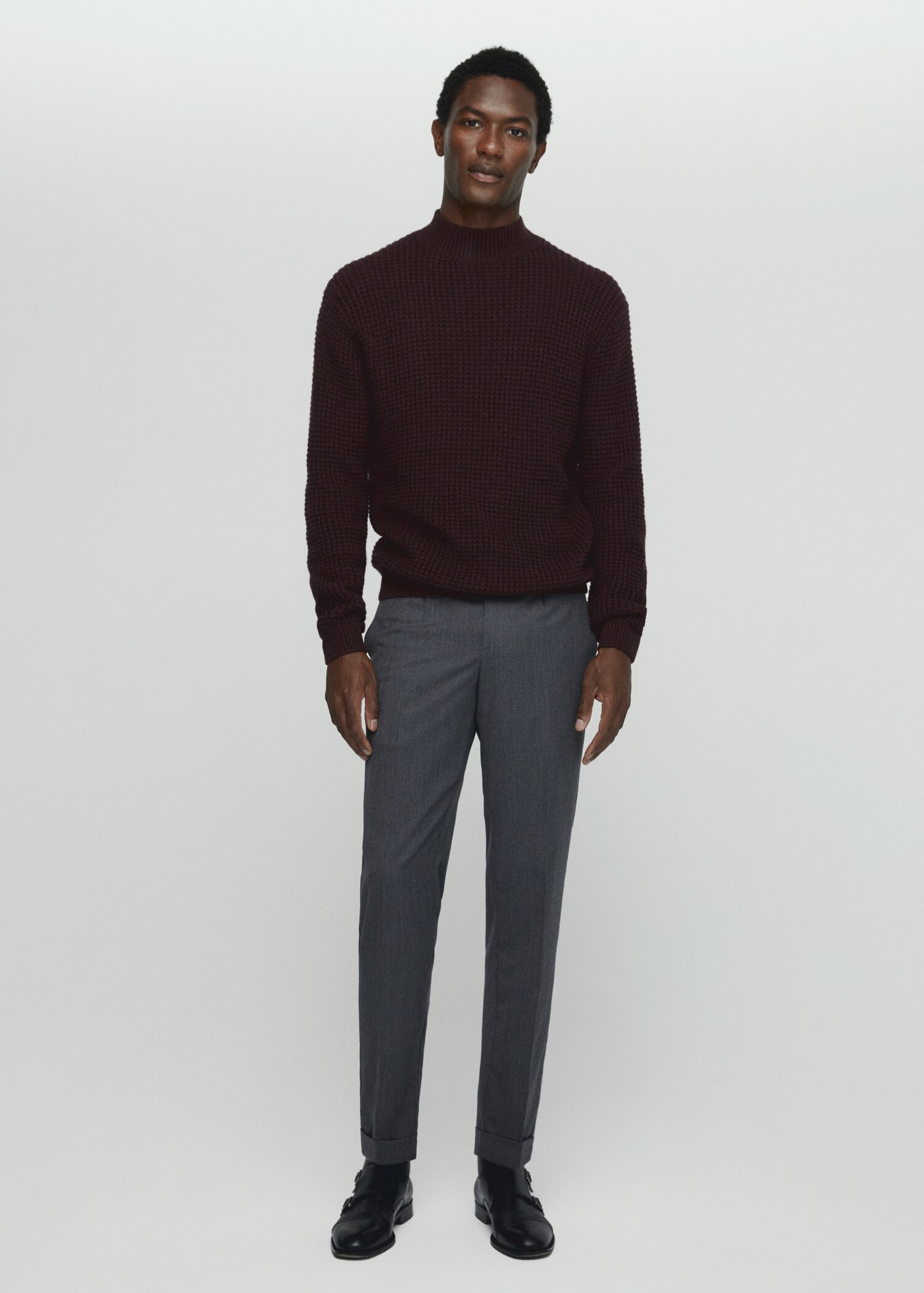 Wool perkins-neck sweater - General plane