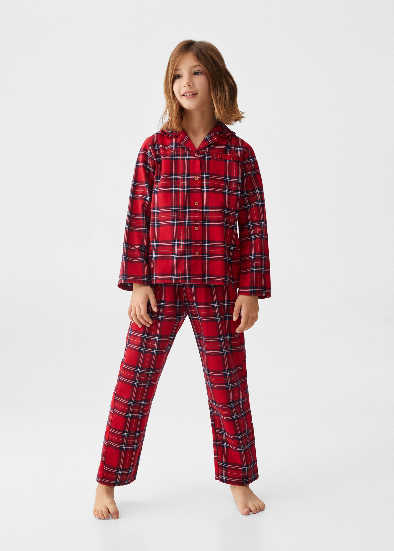 Two-pieces check long pyjamas - General plane