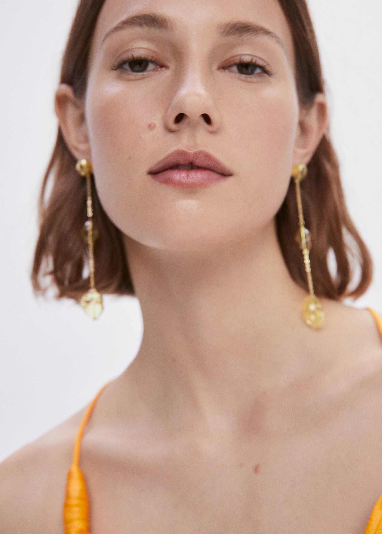 Crystal thread earrings - General plane