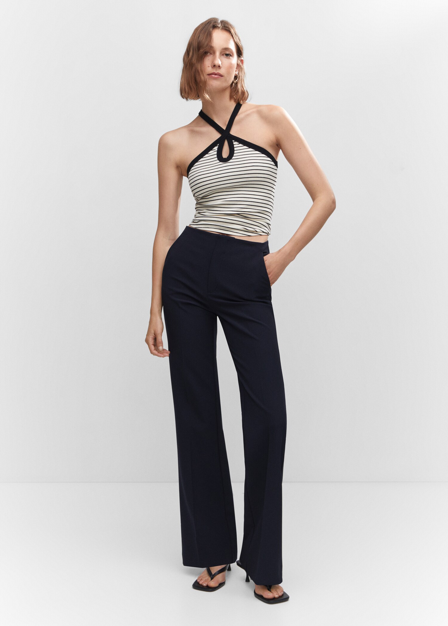 Top punto cuello halter - Plano general